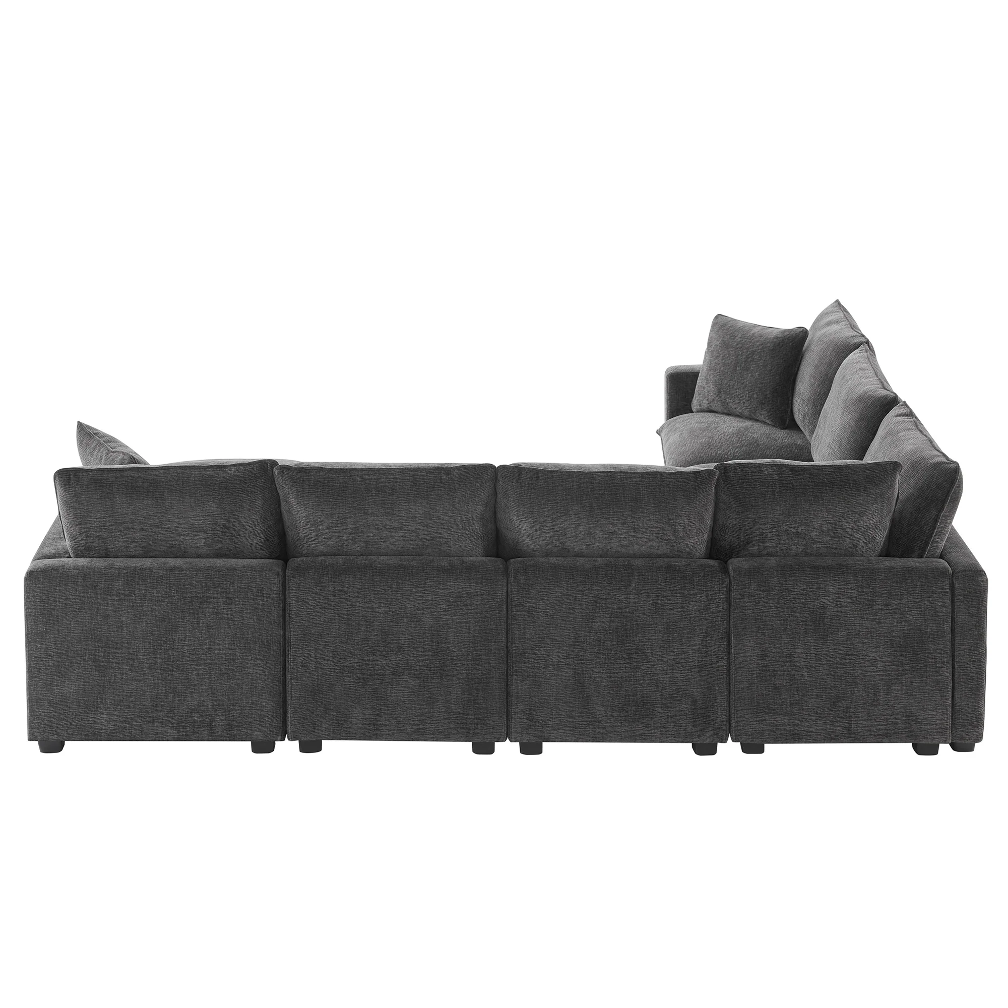Chenille Modular U-Shape Sectional Sofa, Seats 7 - Image 17