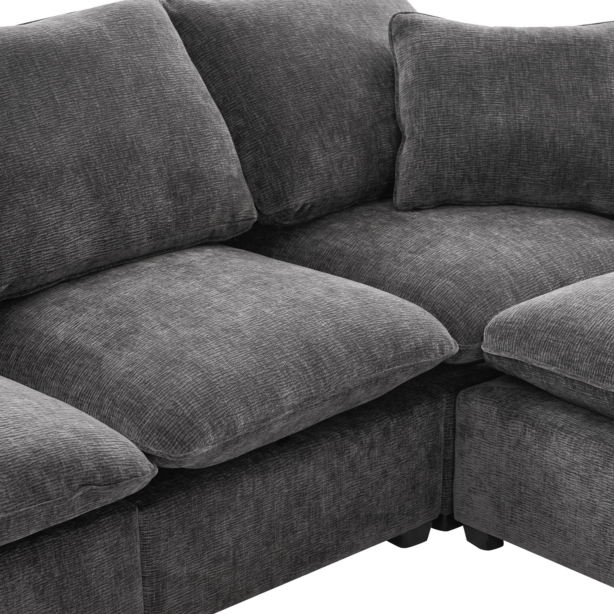 Chenille Modular U-Shape Sectional Sofa, Seats 7 - Image 25