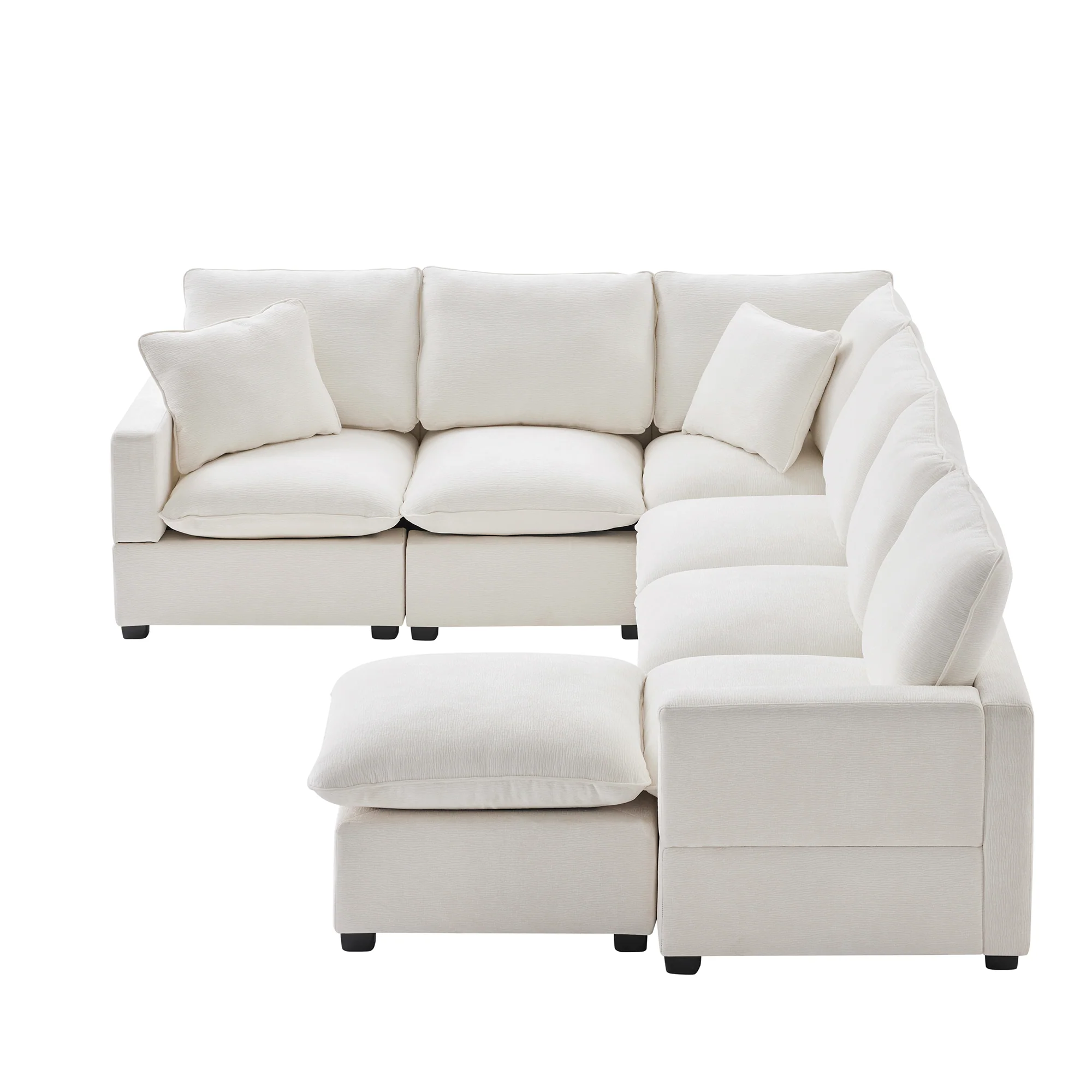 Chenille Modular U-Shape Sectional Sofa, Seats 7 - Image 39