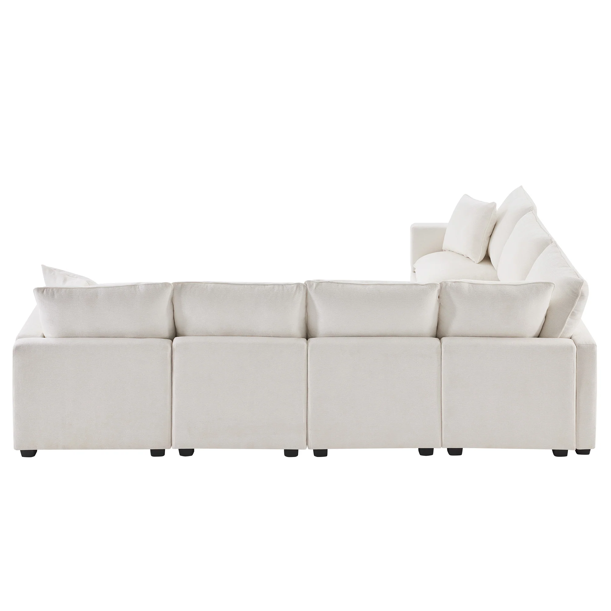Chenille Modular U-Shape Sectional Sofa, Seats 7 - Image 42