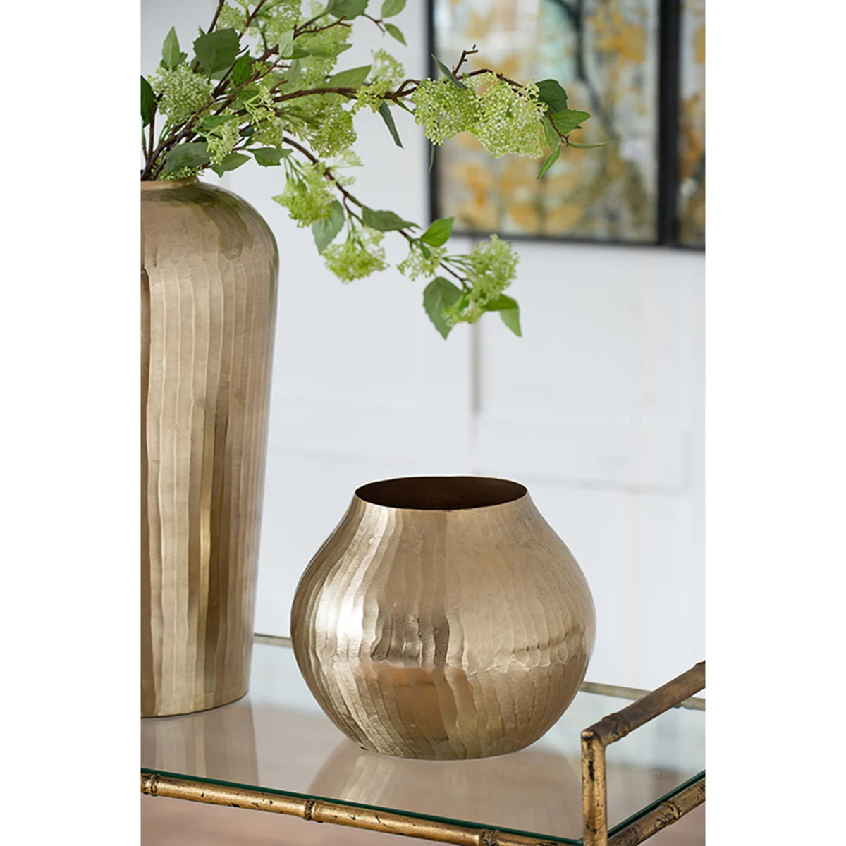 9" Aluminum Chisel Flower Vase - Image 8