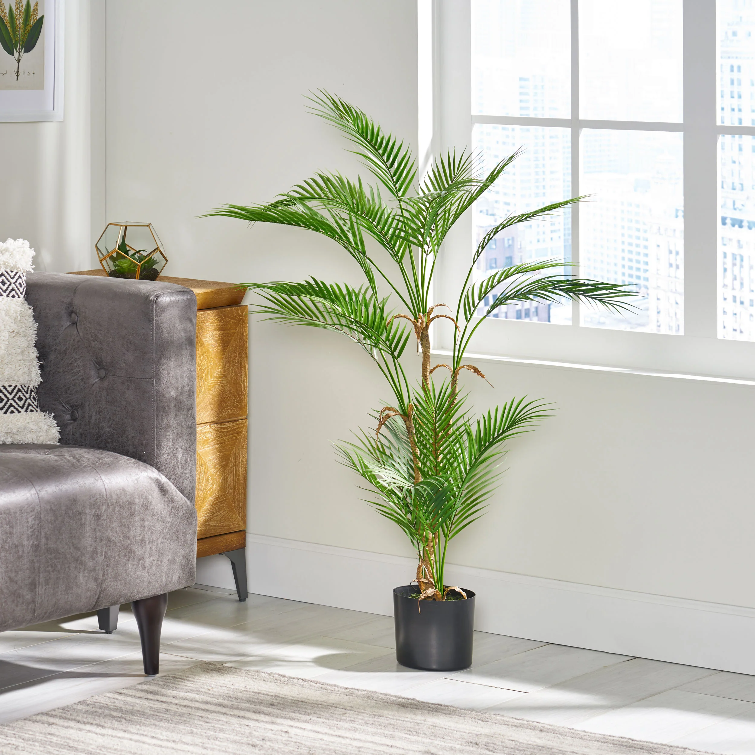 48" Faux Palm Tree - Image 3