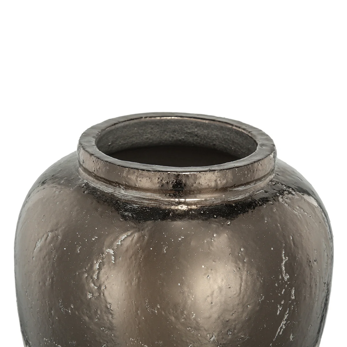 16" Round Sienna Brown Ceramic Accent Vase - Image 5