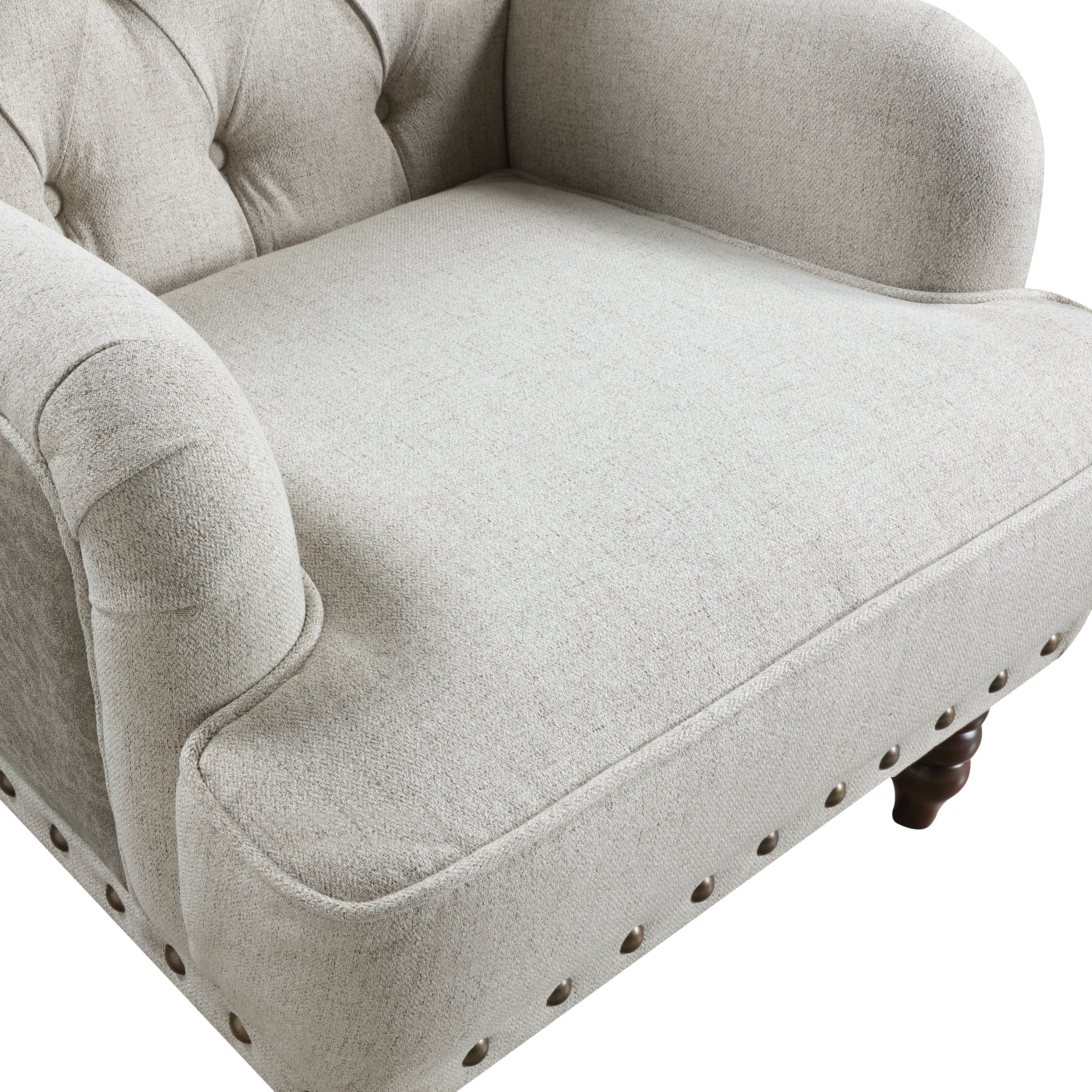 Button-Tufted Accent Chair - Image 7