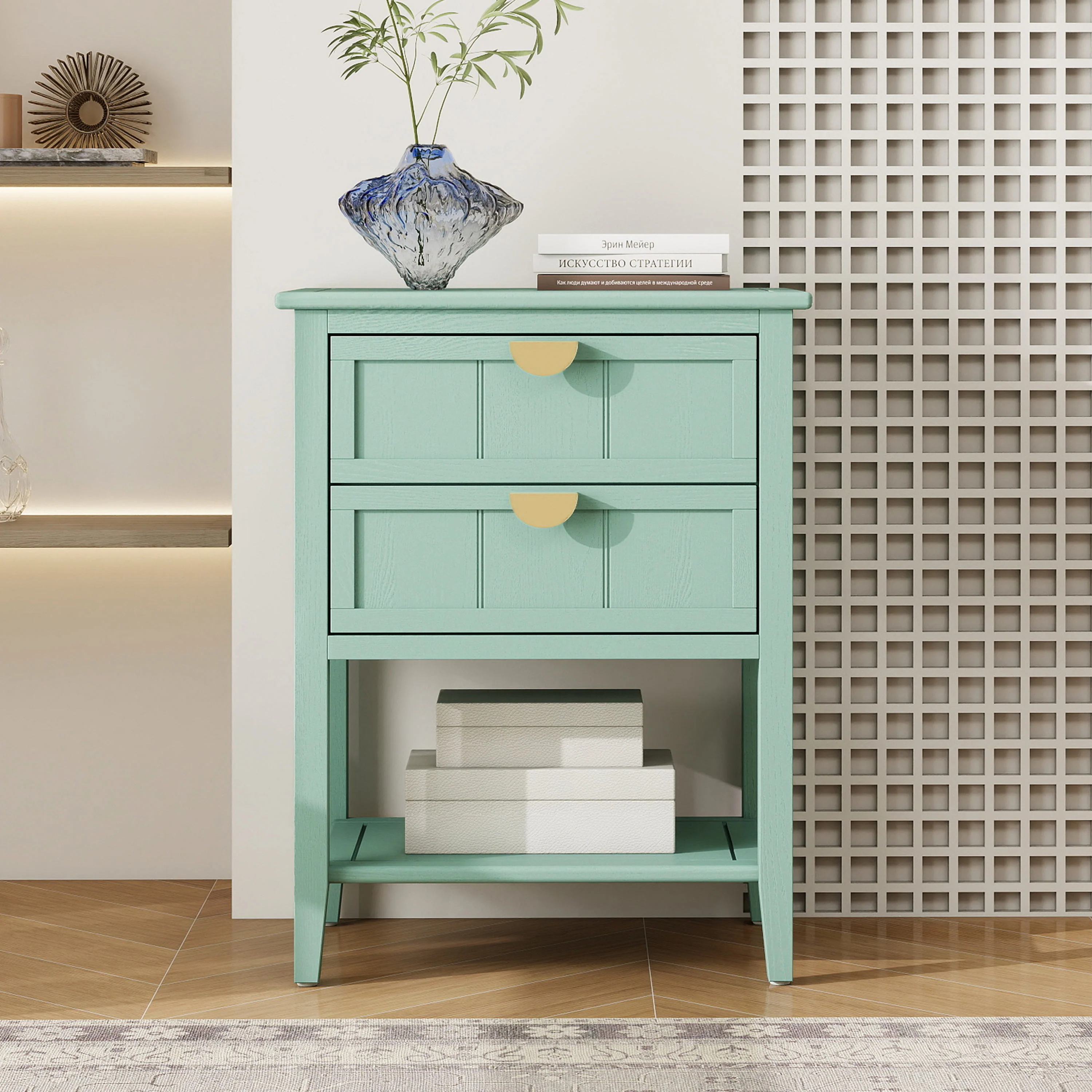 2 Drawer Side Table