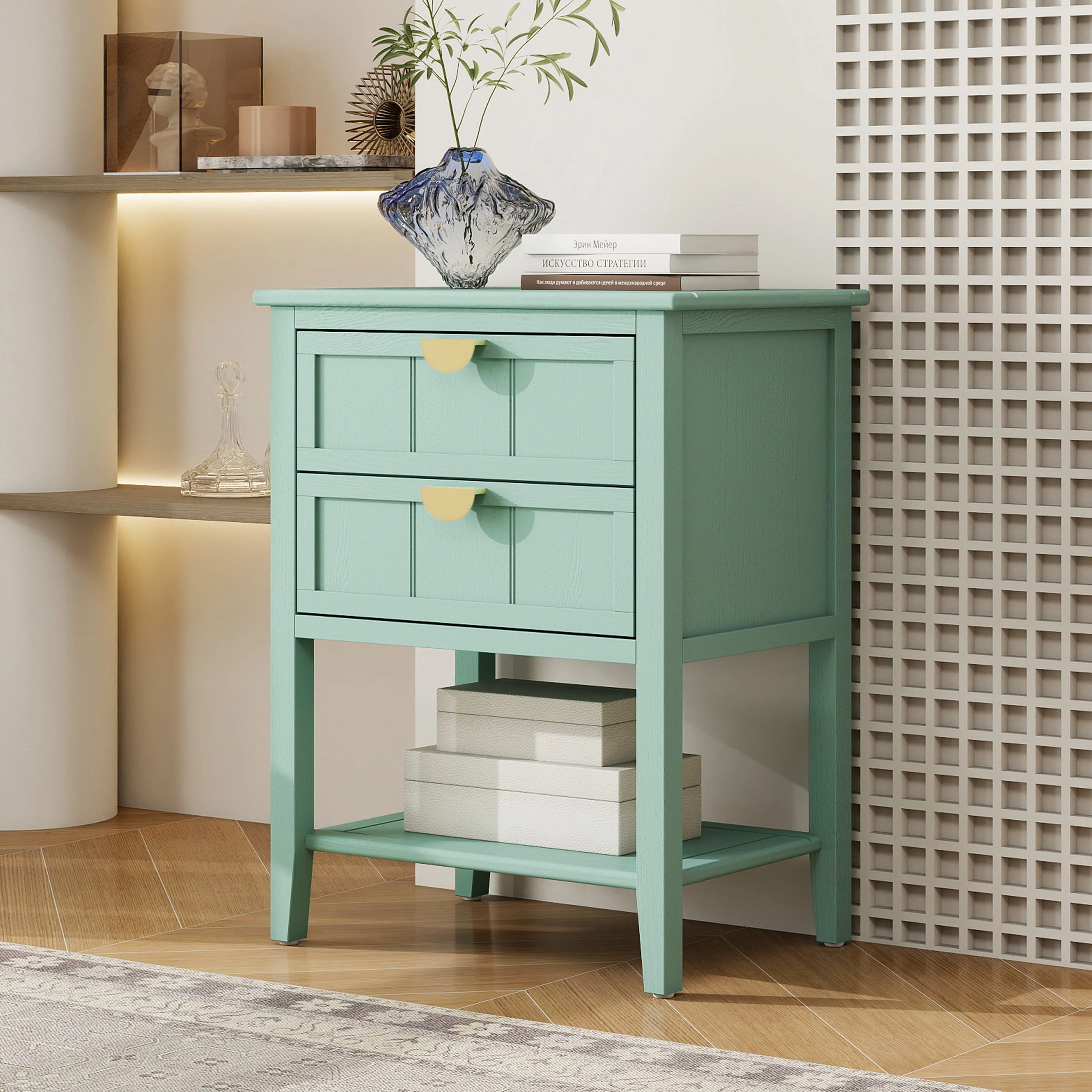 2 Drawer Side Table - Image 2