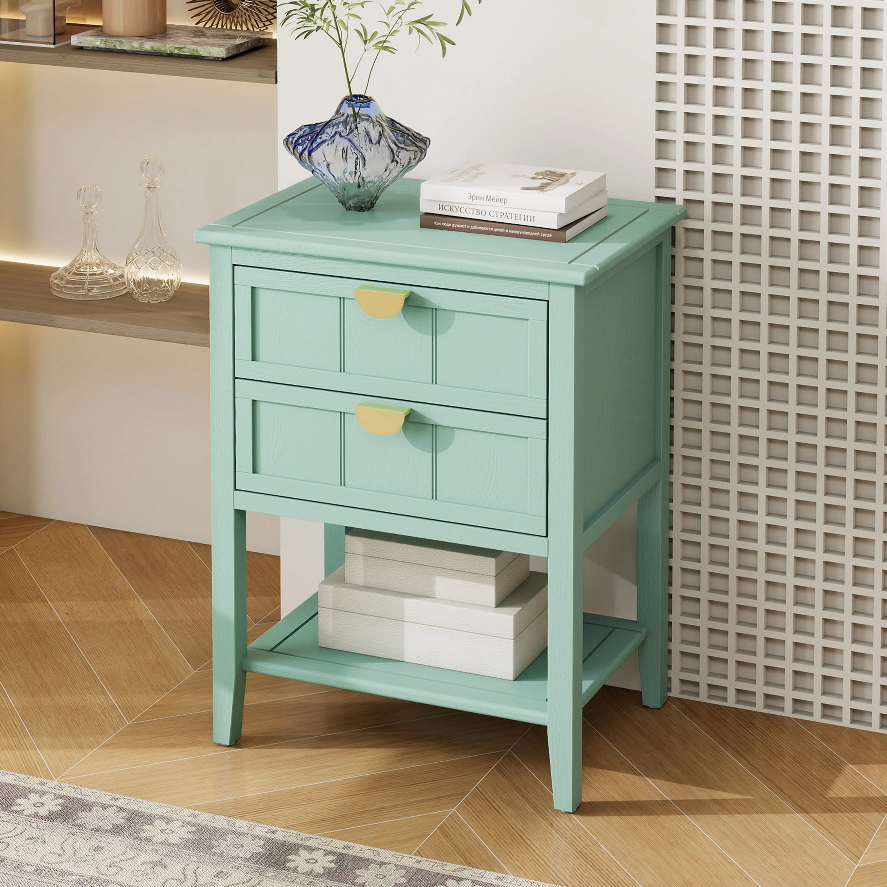 2 Drawer Side Table - Image 3