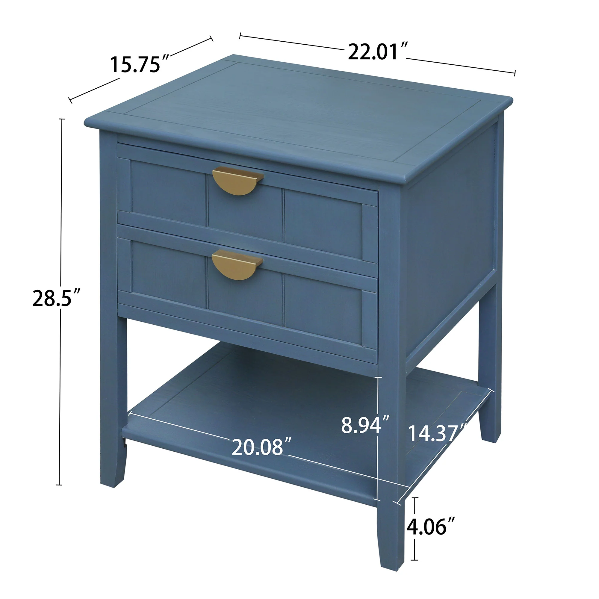 2 Drawer Side Table - Image 31