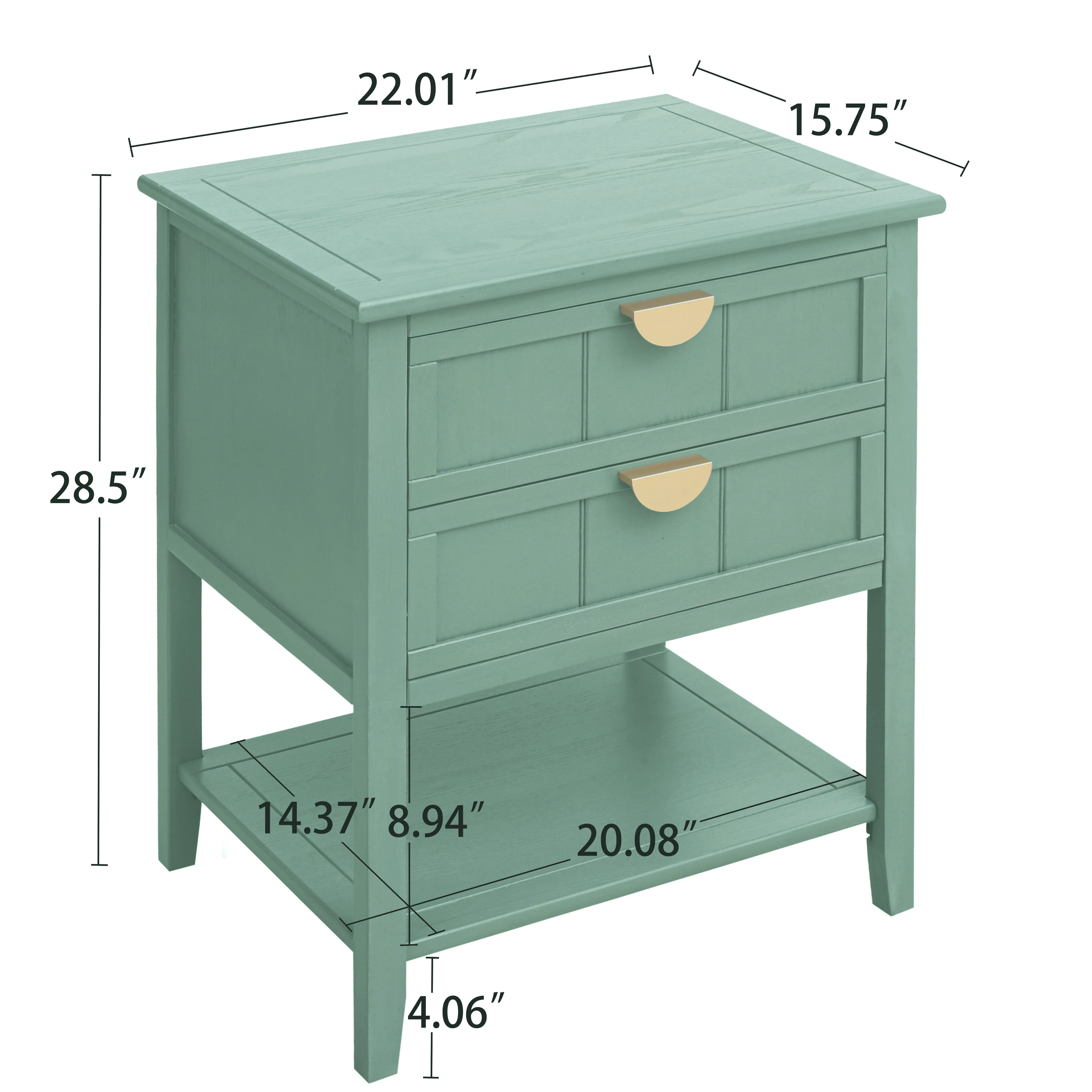 2 Drawer Side Table - Image 4