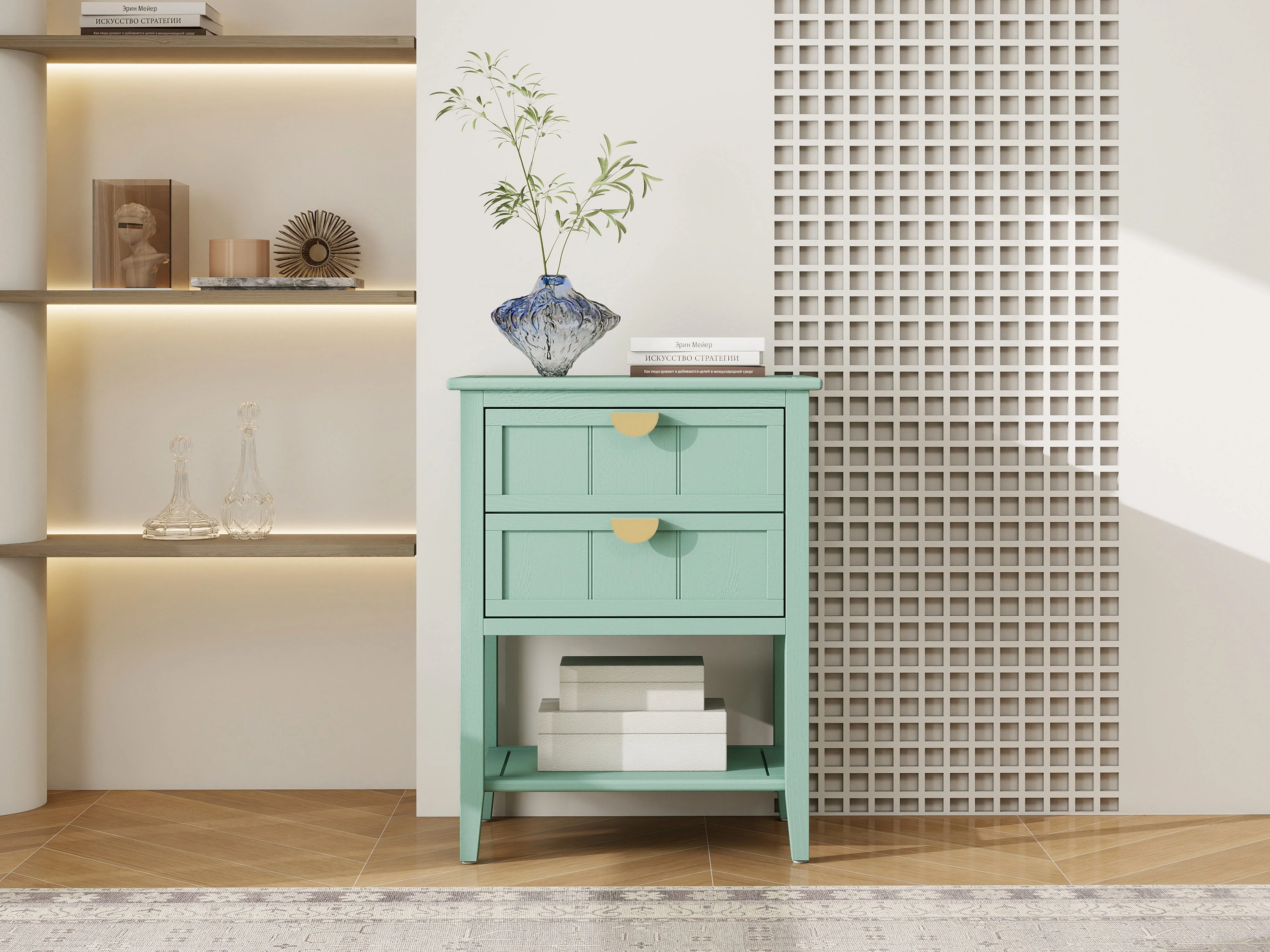 2 Drawer Side Table - Image 6
