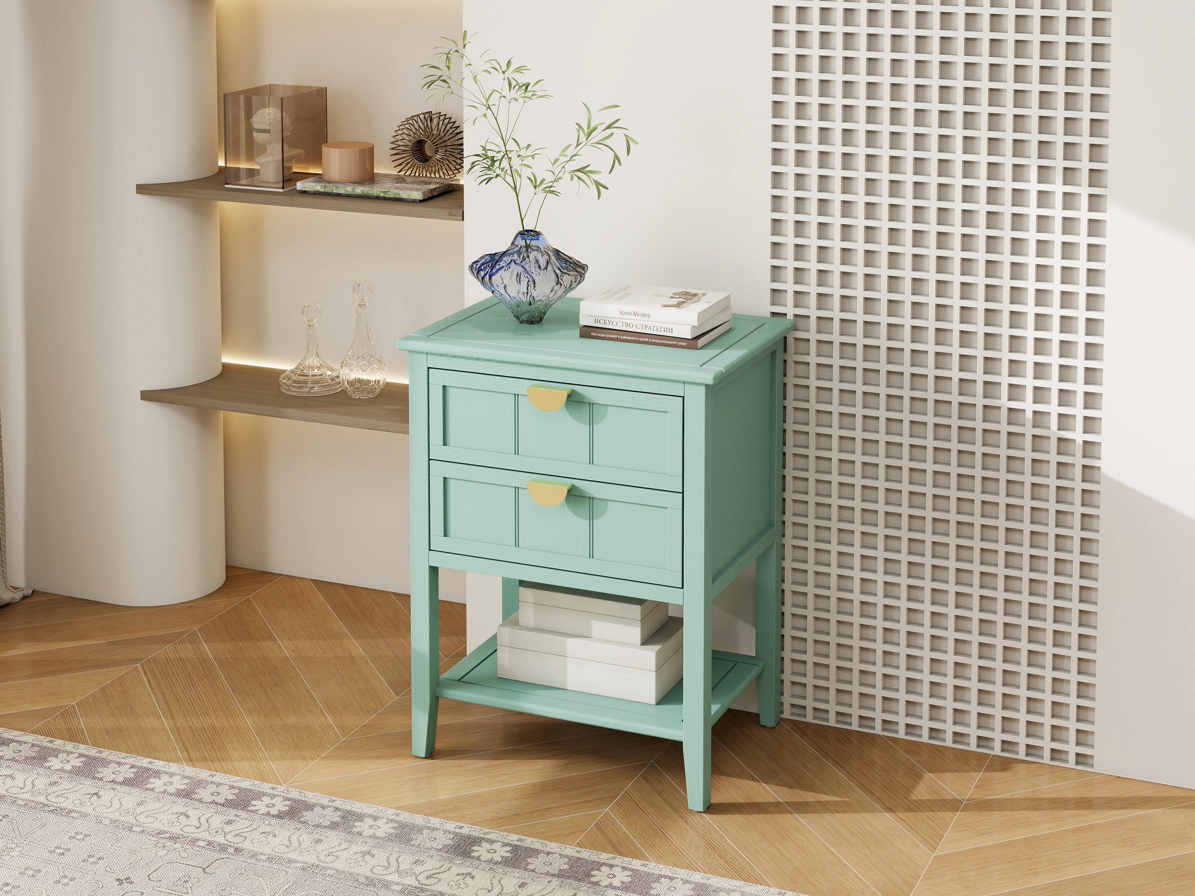 2 Drawer Side Table - Image 8