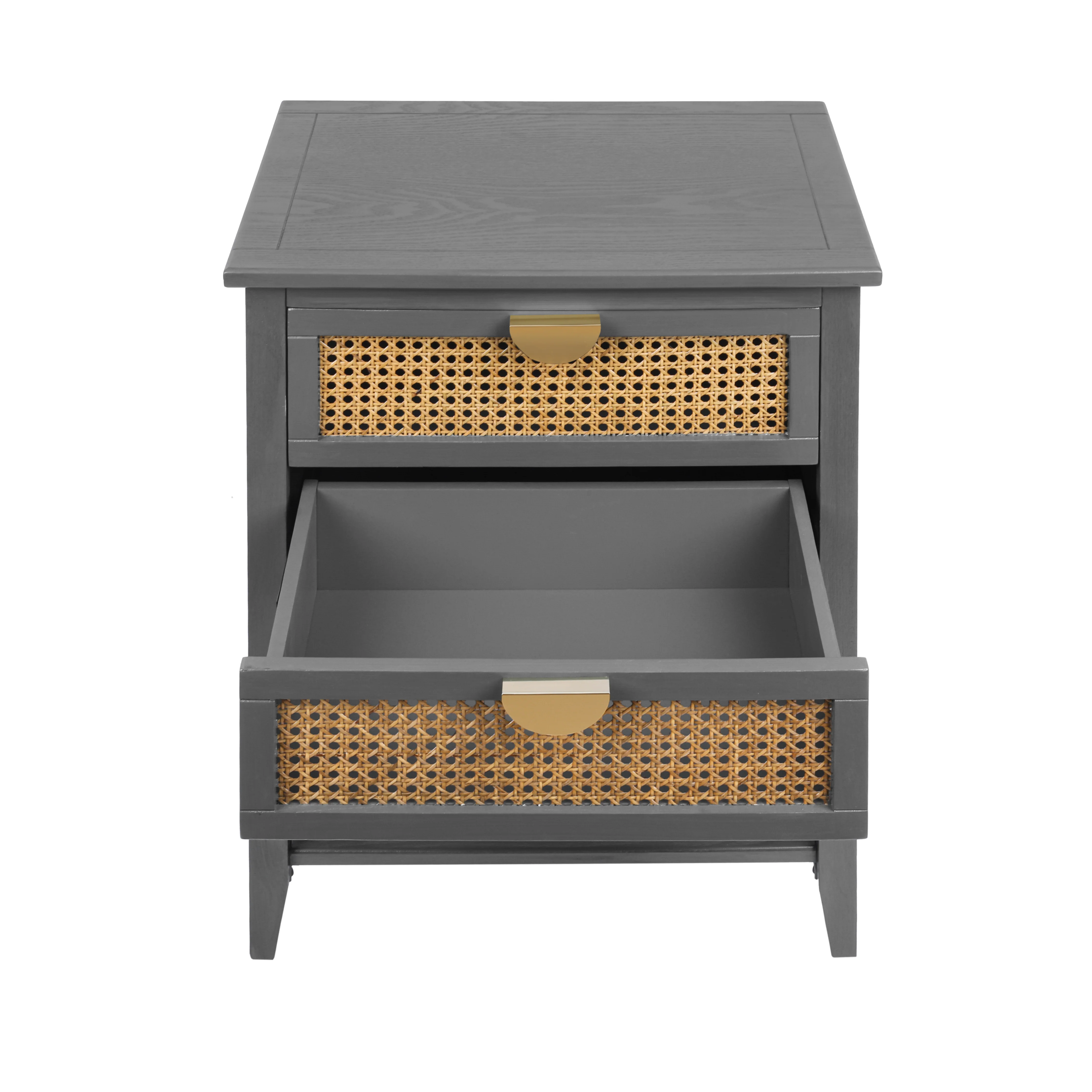2-Drawer Side Table with Natural Rattan Drawers - Image 21