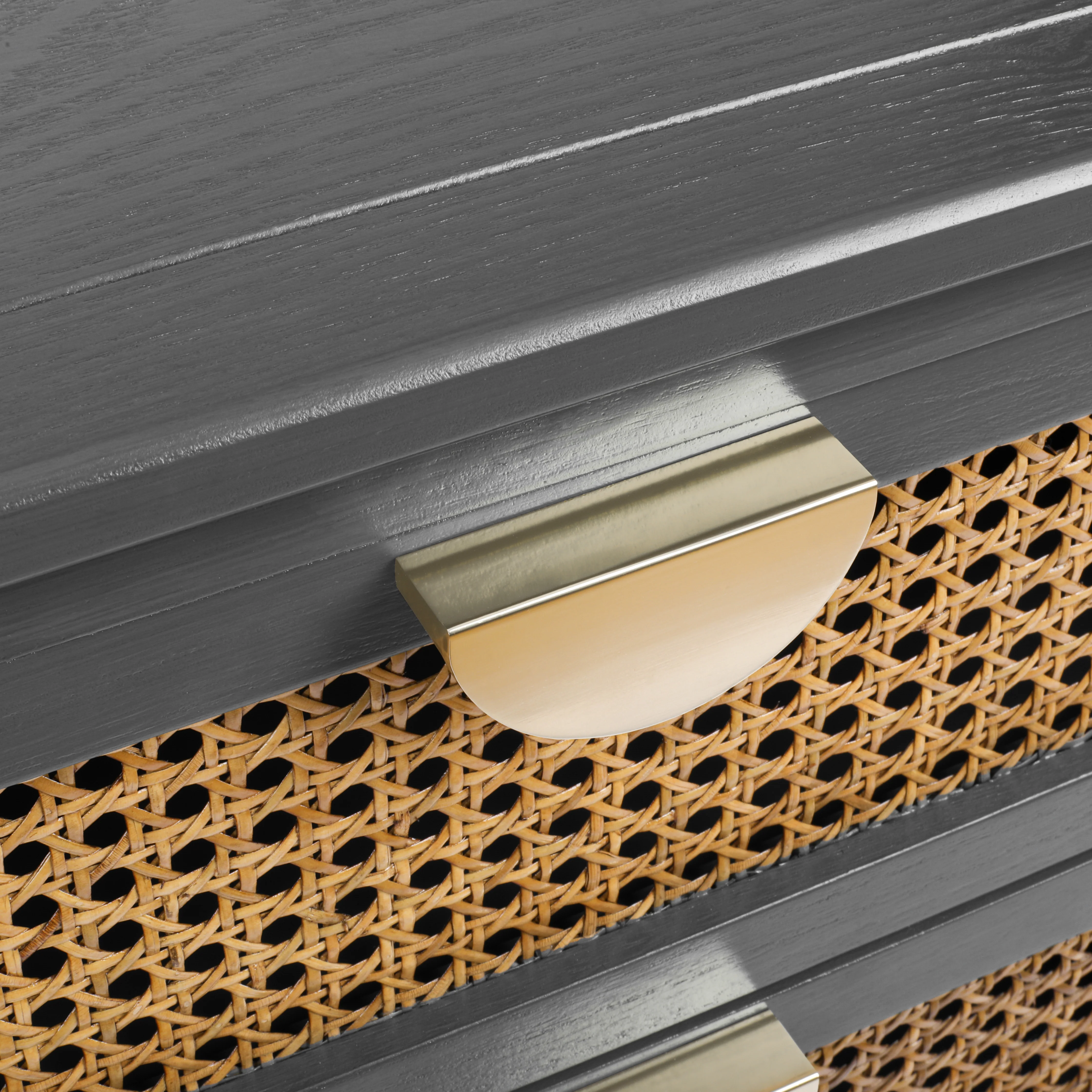 2-Drawer Side Table with Natural Rattan Drawers - Image 23