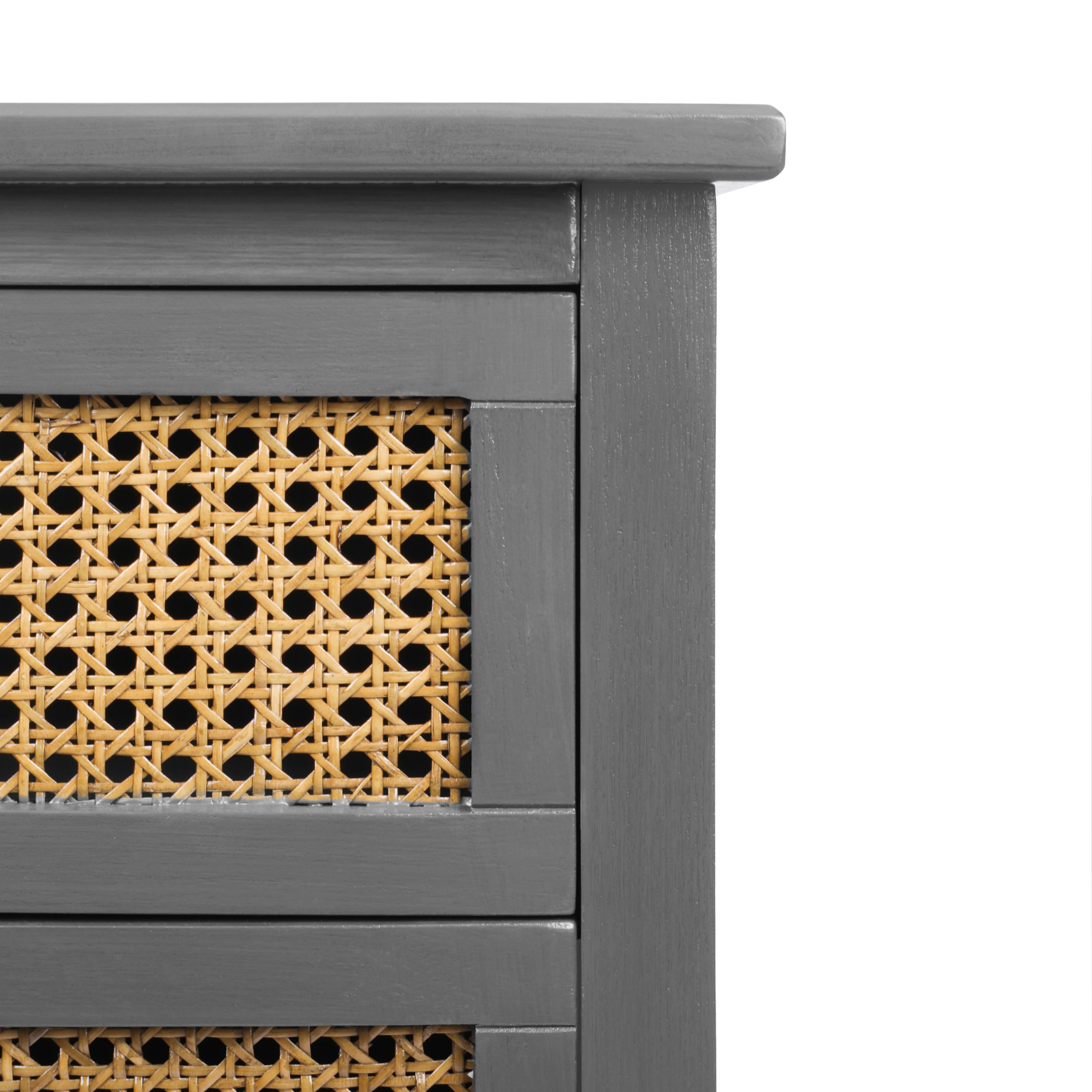 2-Drawer Side Table with Natural Rattan Drawers - Image 25