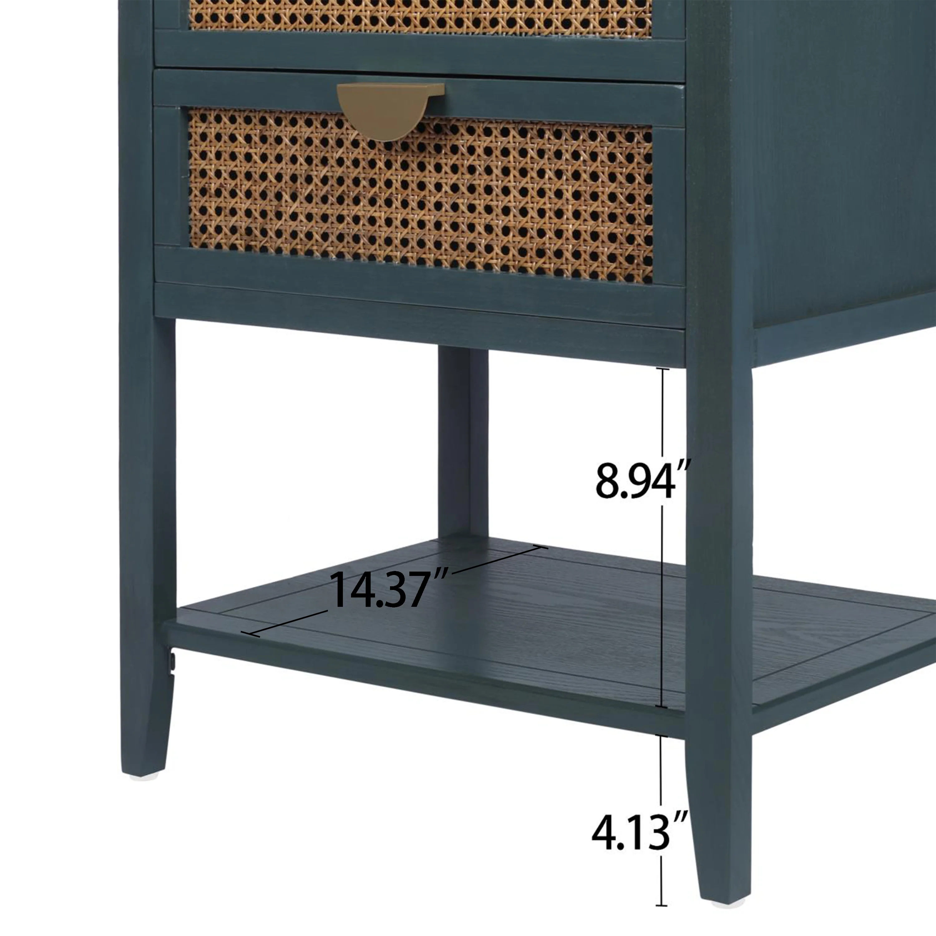 2-Drawer Side Table with Natural Rattan Drawers - Image 31