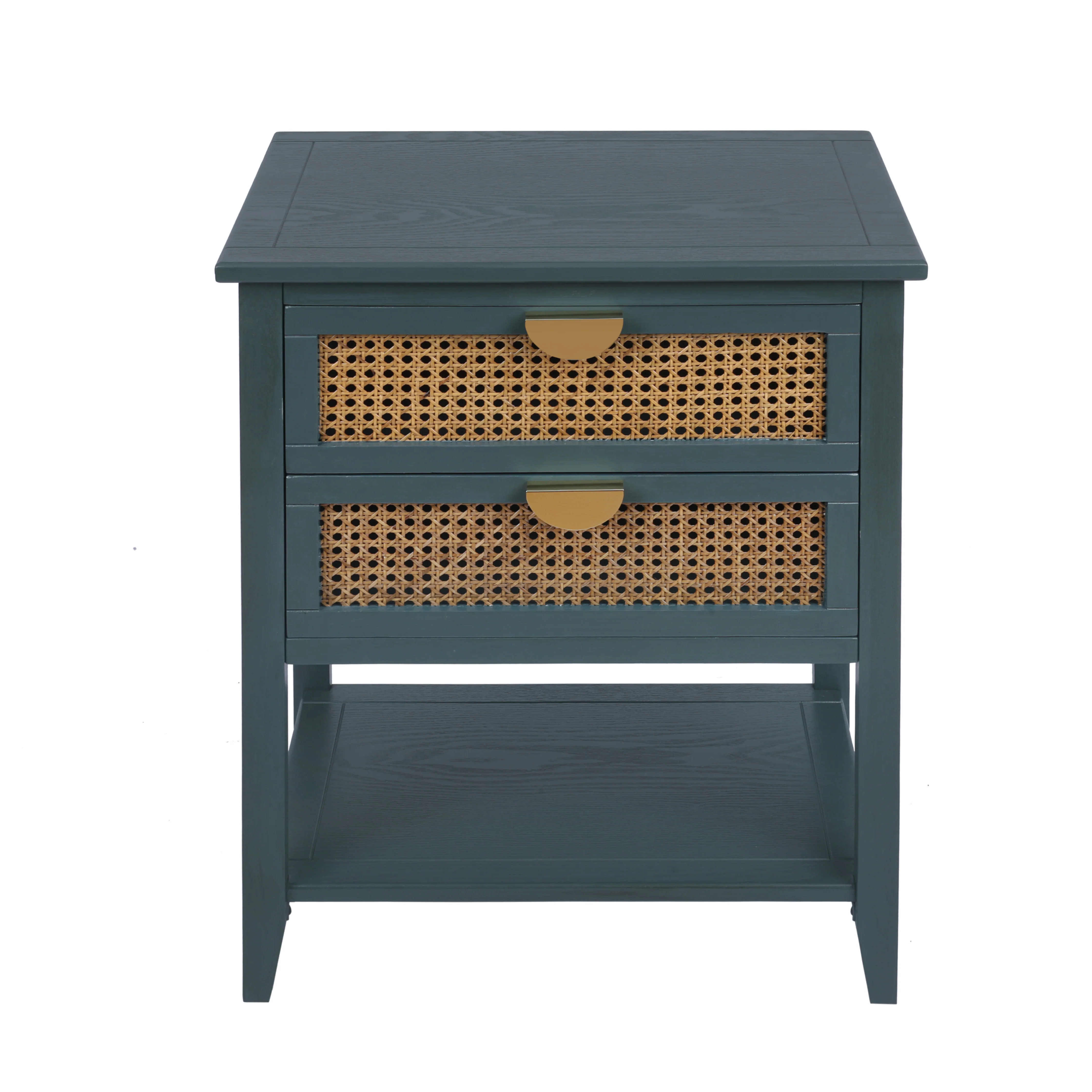 2-Drawer Side Table with Natural Rattan Drawers - Image 39