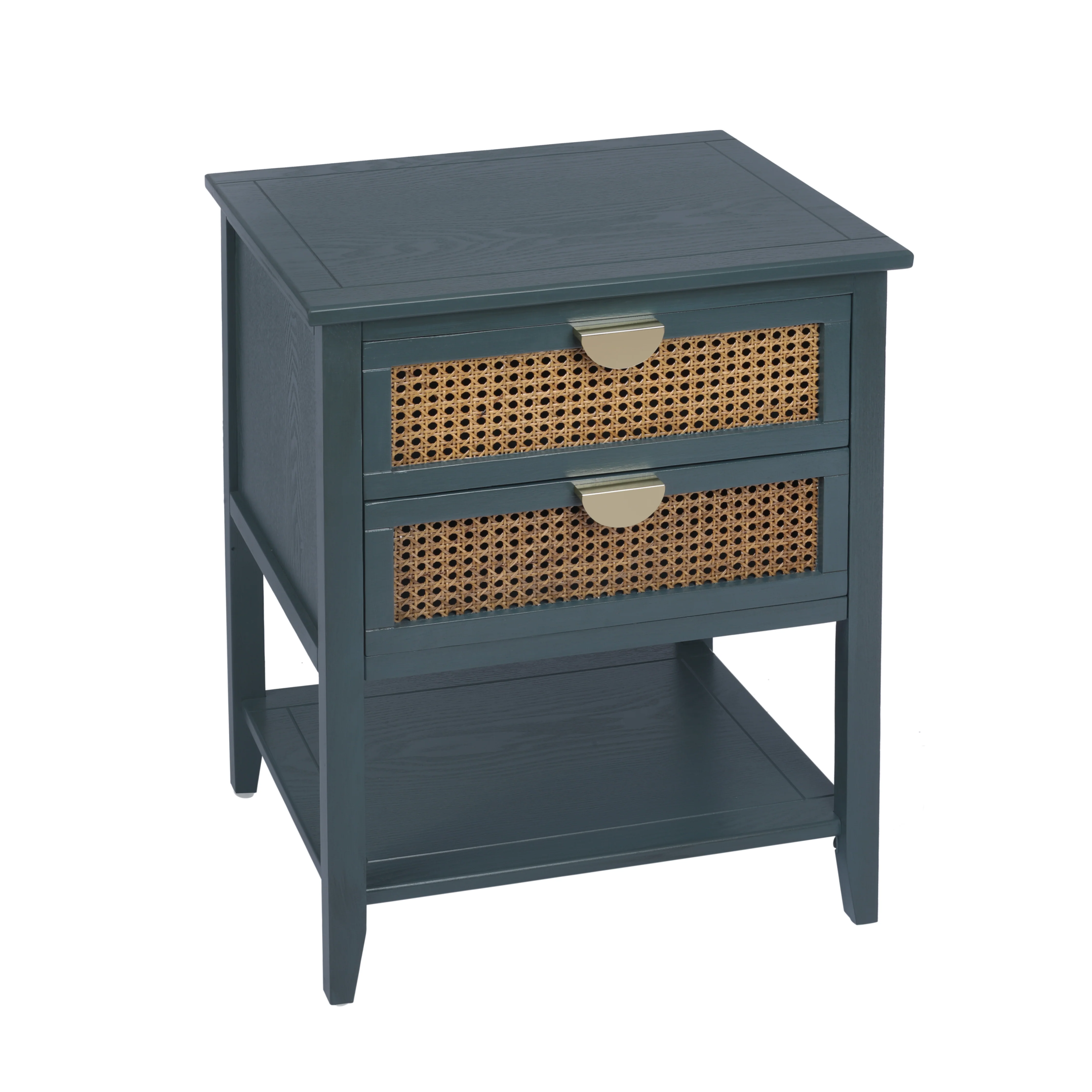 2-Drawer Side Table with Natural Rattan Drawers - Image 40