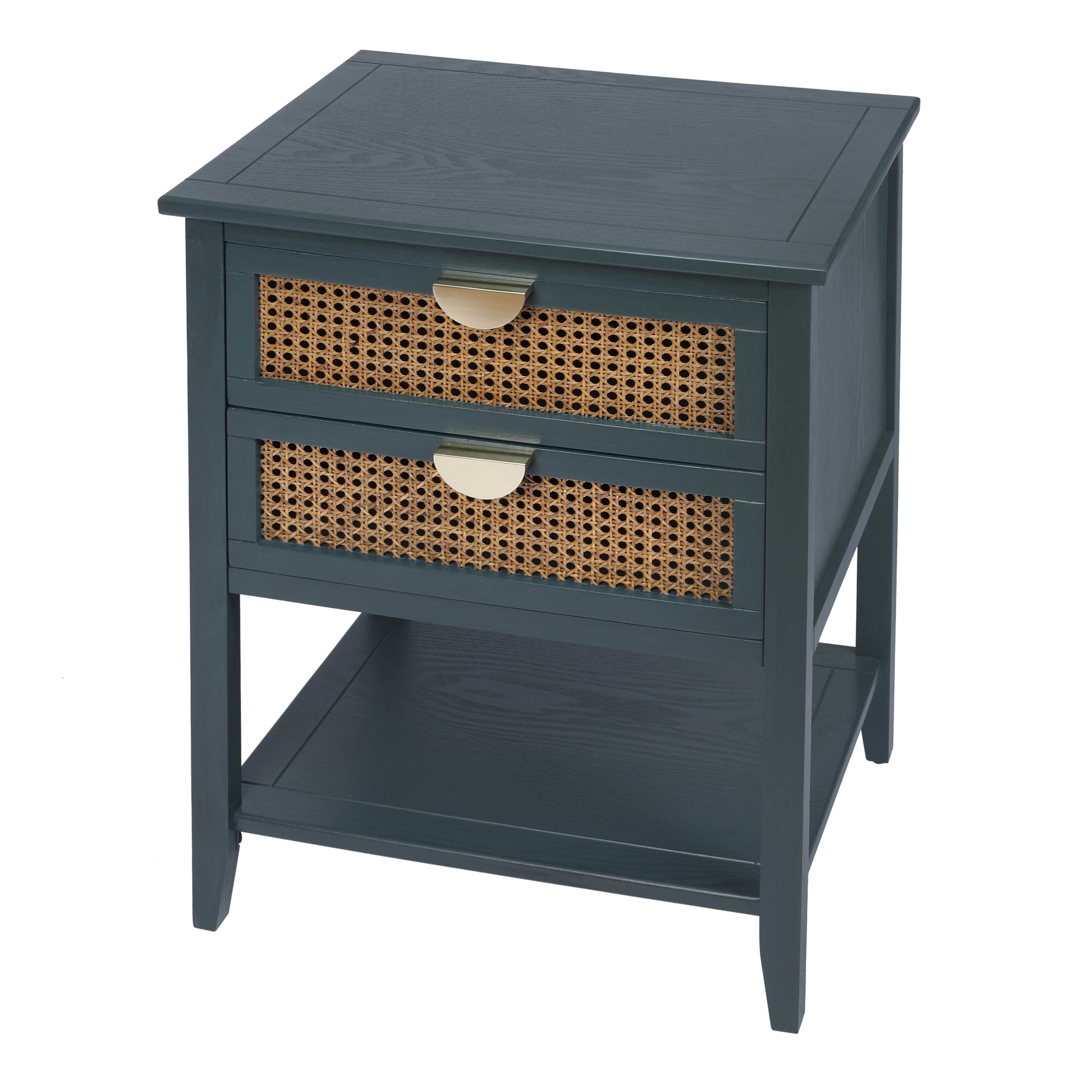2-Drawer Side Table with Natural Rattan Drawers - Image 41