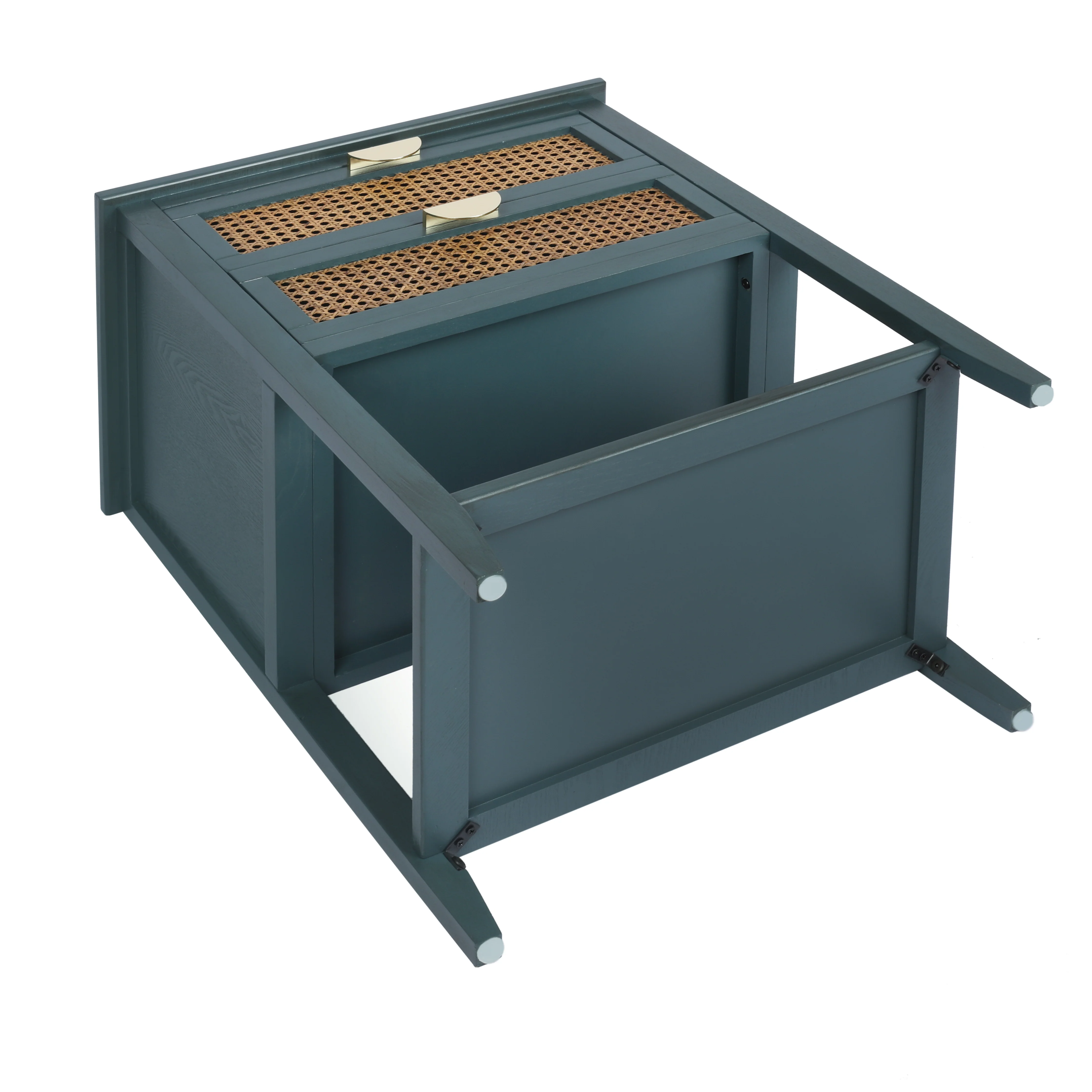 2-Drawer Side Table with Natural Rattan Drawers - Image 44