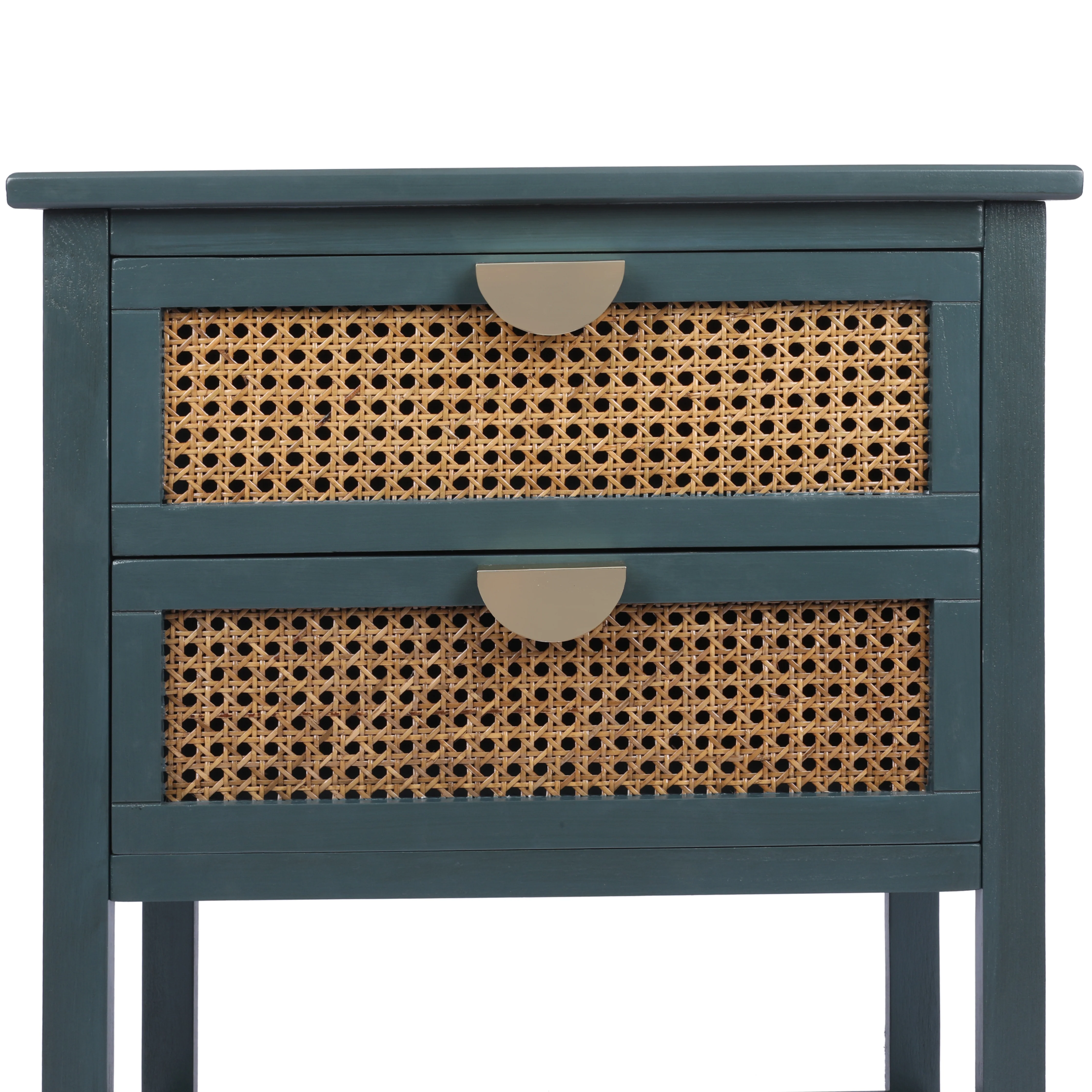 2-Drawer Side Table with Natural Rattan Drawers - Image 49