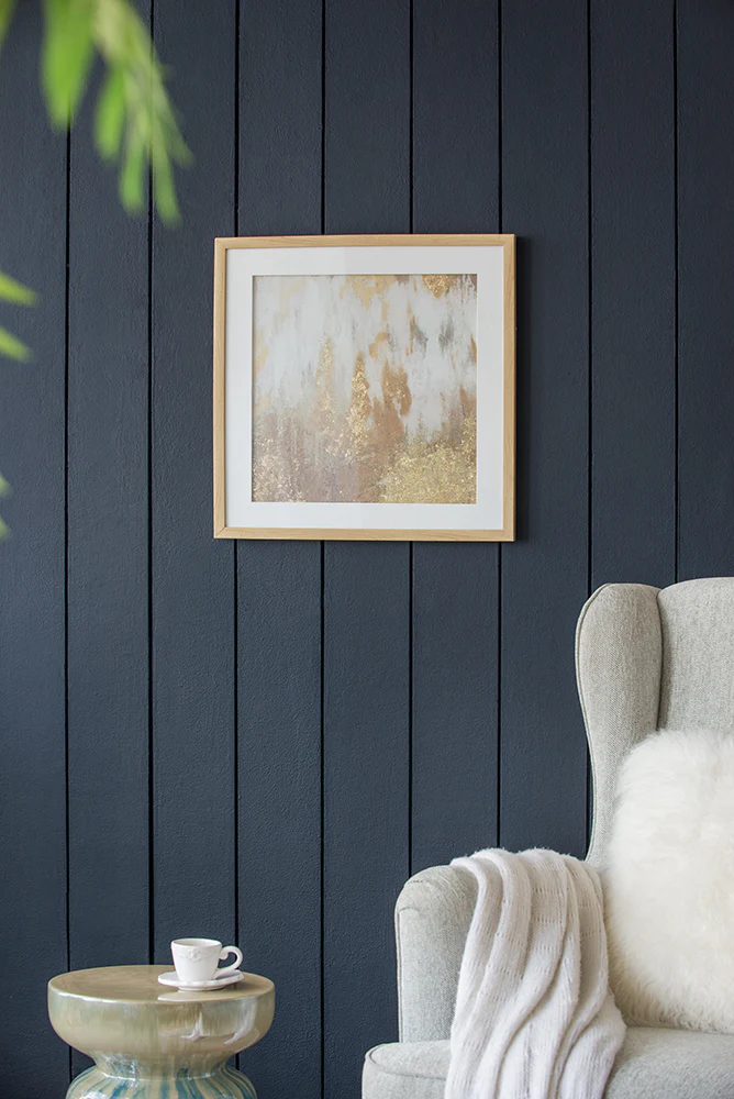 20.8x20.8x1.2' Framed Gold and Gray Wall Art with Glass Cover, Set of 2 - Image 11