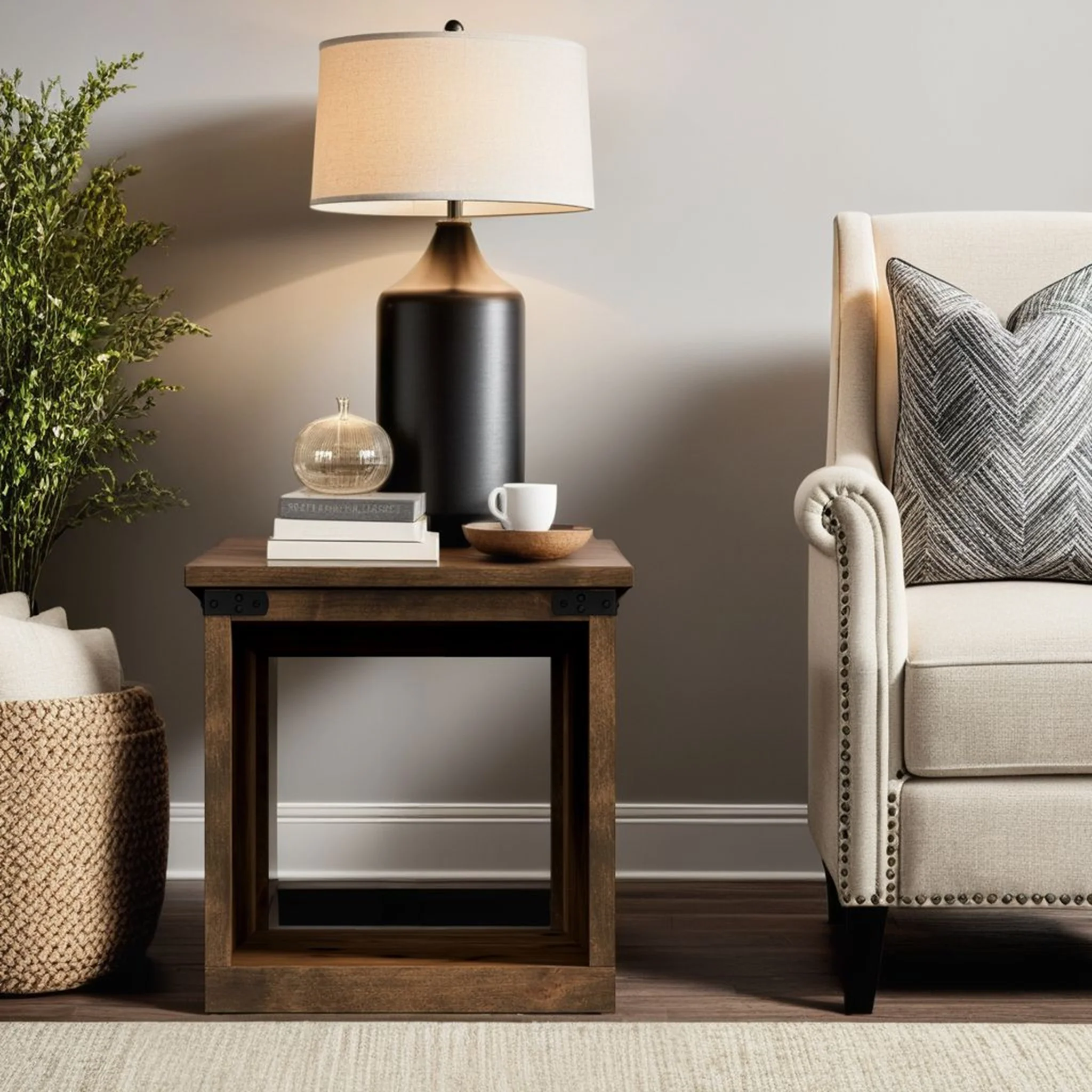Farmhouse Rustic Side Table