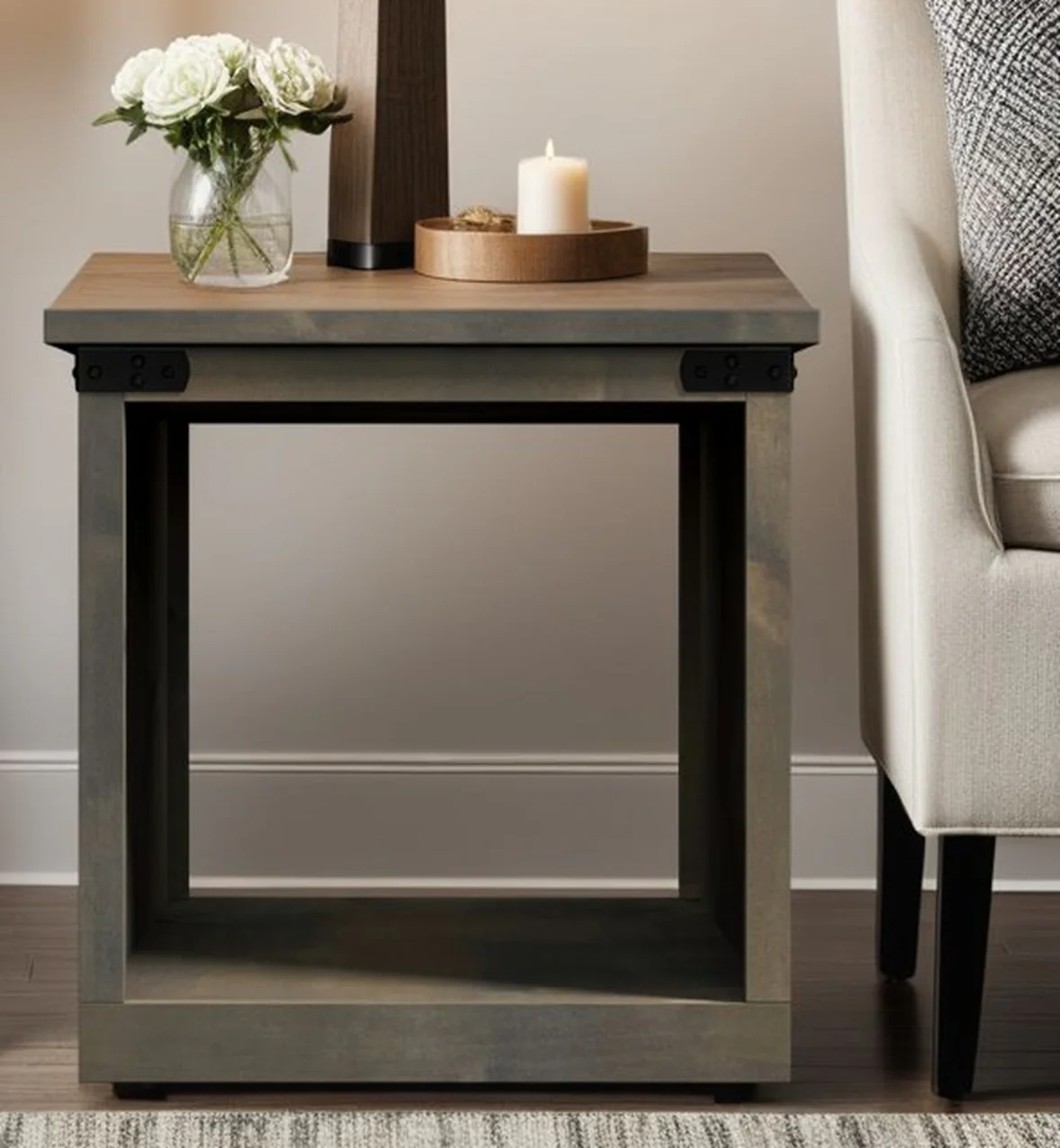 Farmhouse Rustic Side Table - Image 17