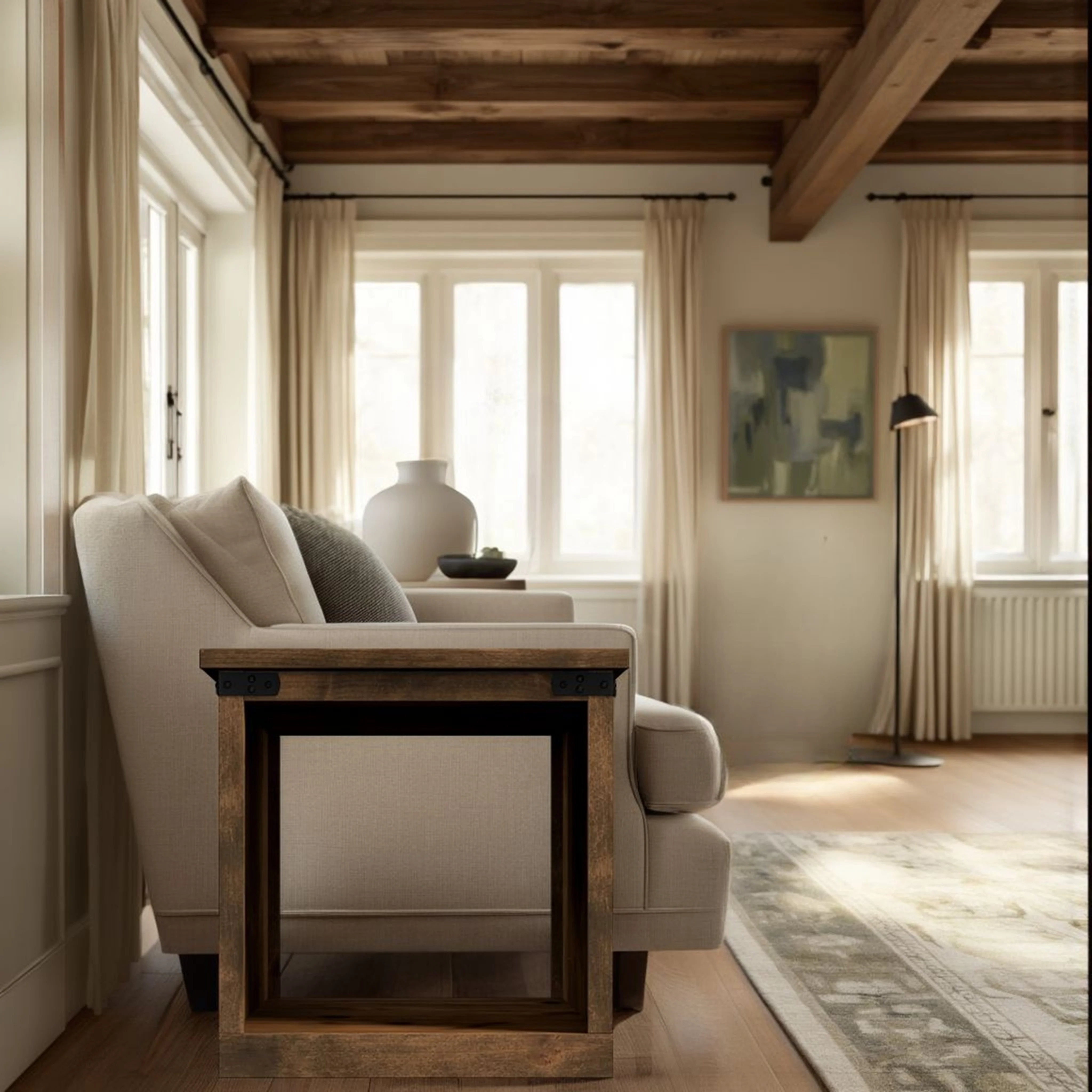 Farmhouse Rustic Side Table - Image 9