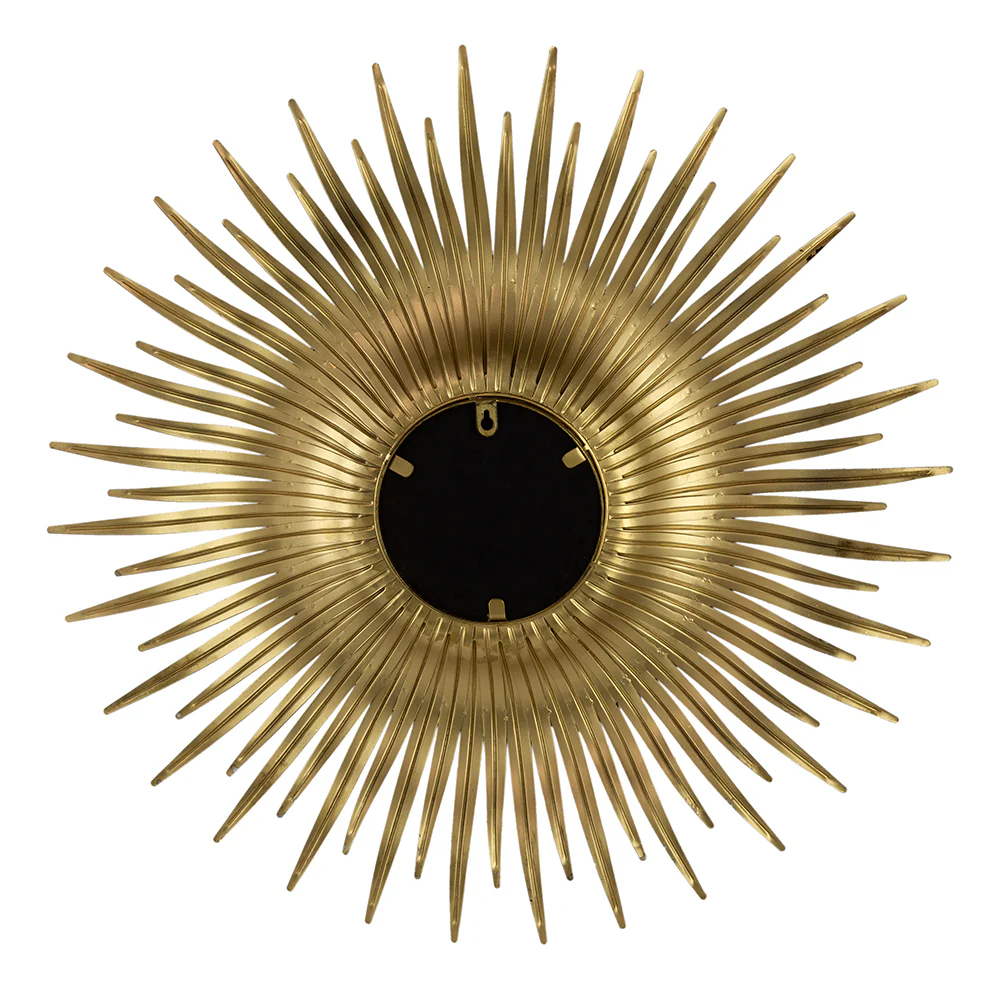 28.3' in Retro Design Gold Sunburst Metal Wall Mirror Decorative Mirror - Image 10