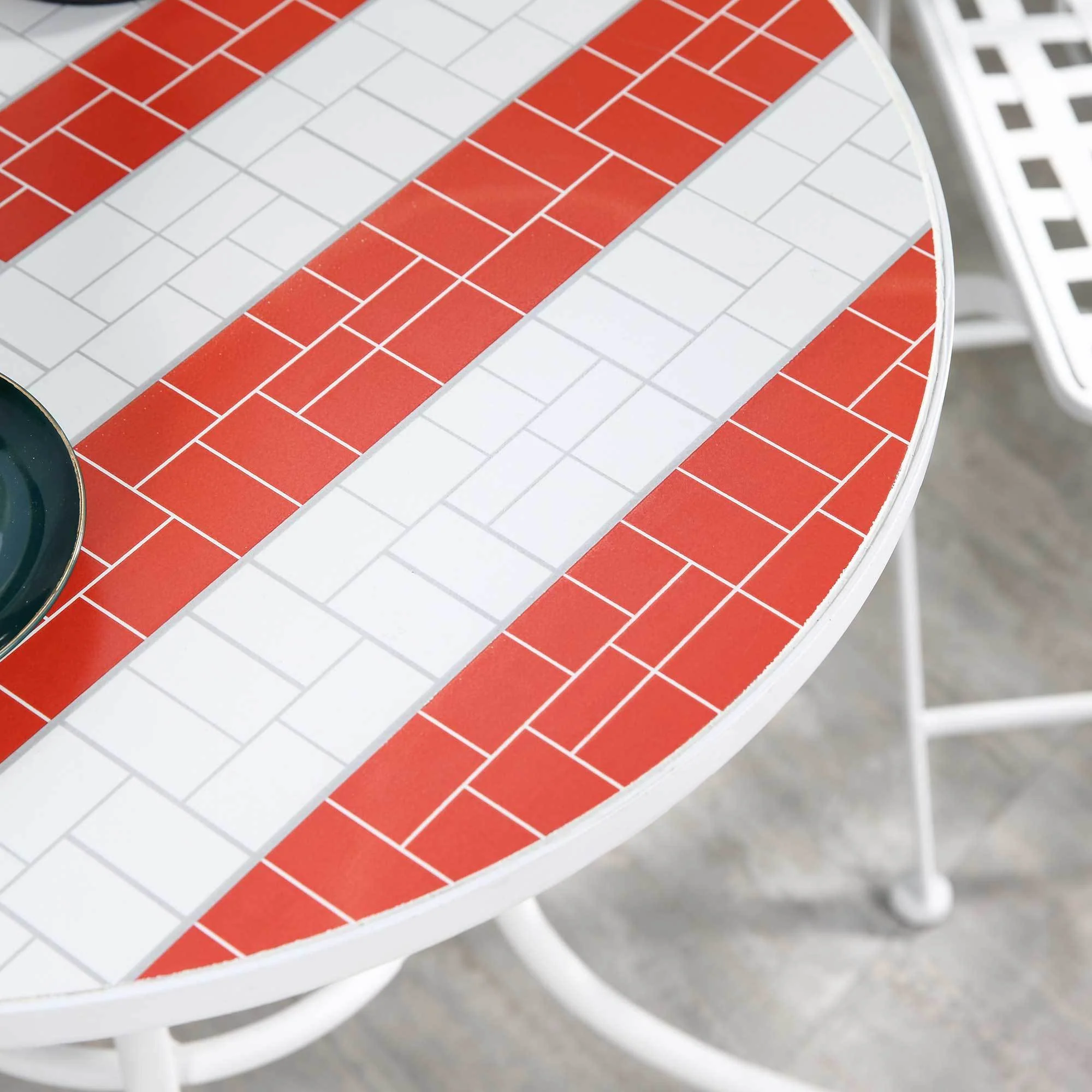 3 Piece Mosaic Americana Patio Bistro Set - Image 8