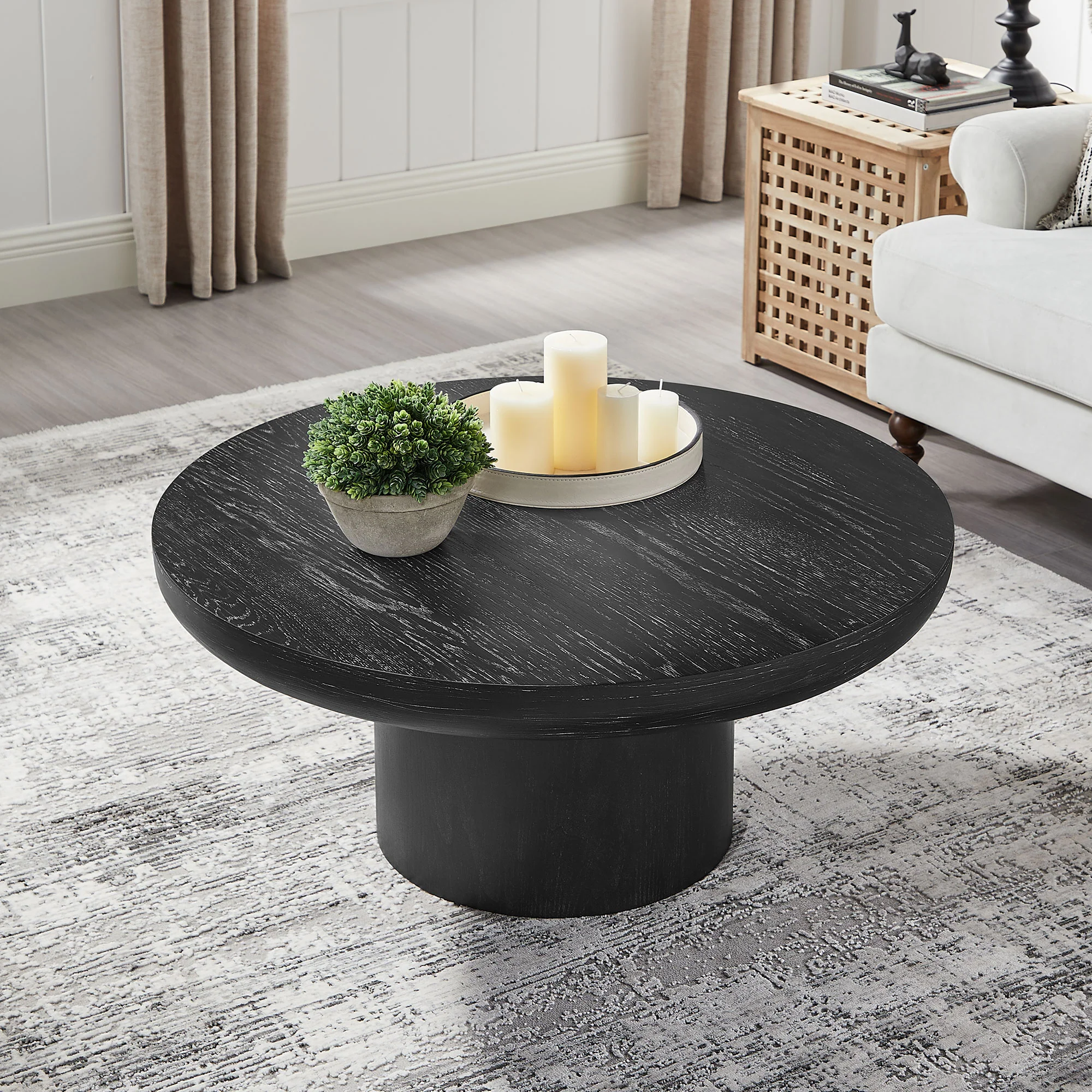 Round Pedestal Coffee Table - Image 7