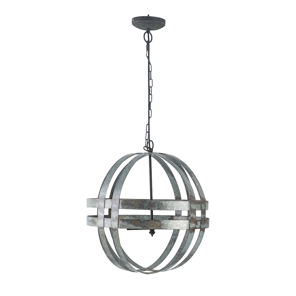 4 - Light Galvanized Chandelier