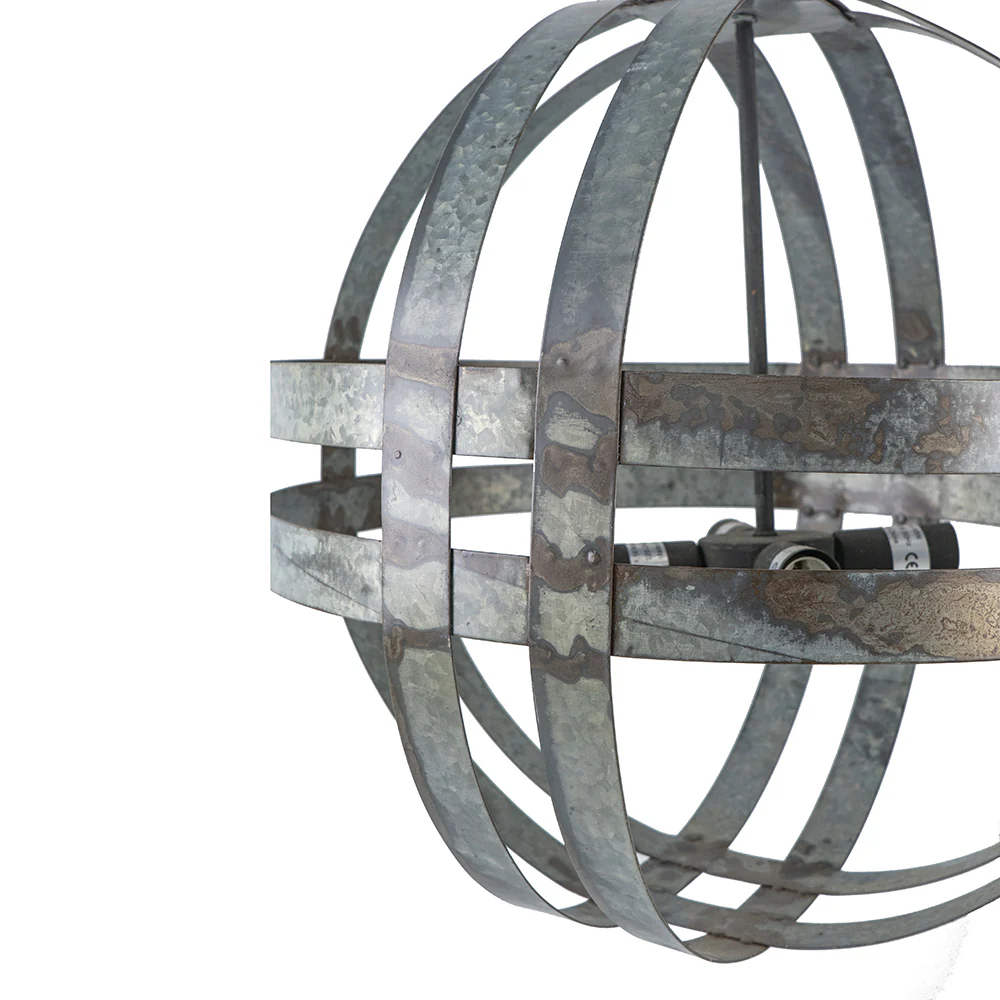 4 - Light Galvanized Chandelier - Image 10