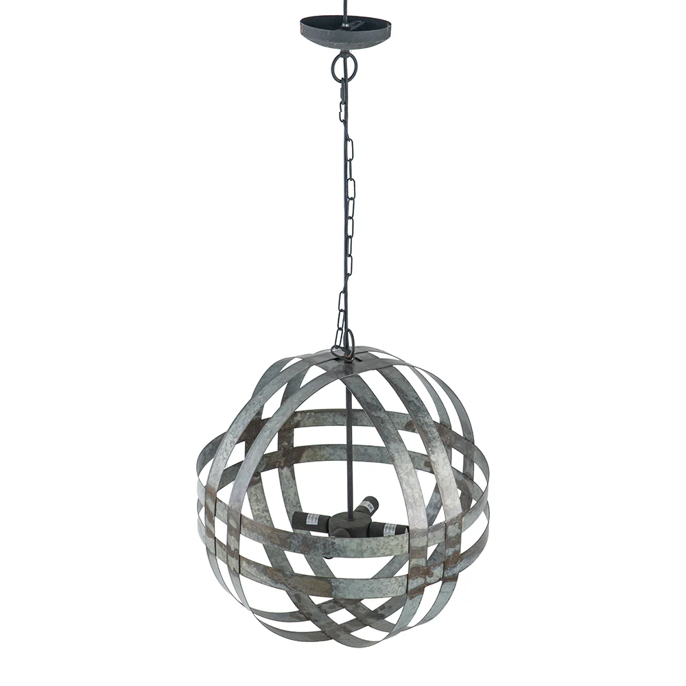 4 - Light Galvanized Chandelier - Image 3