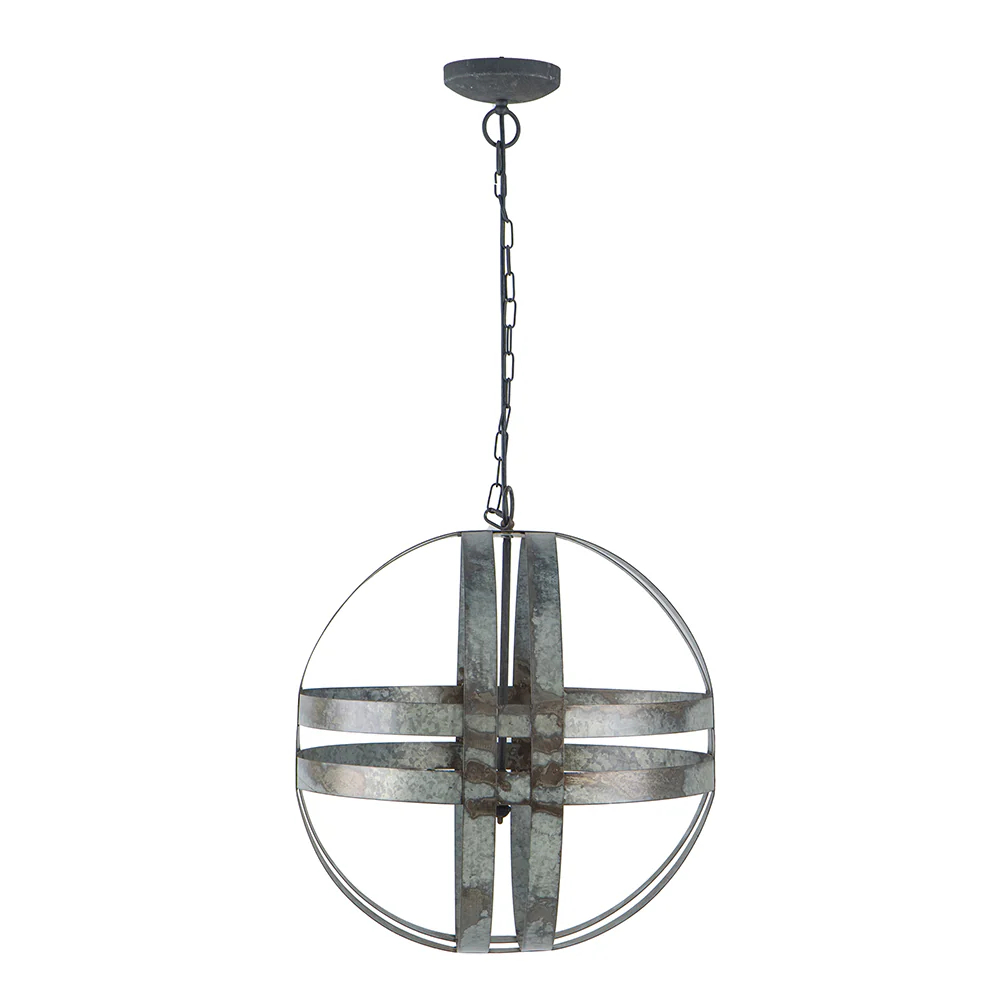 4 - Light Galvanized Chandelier - Image 4