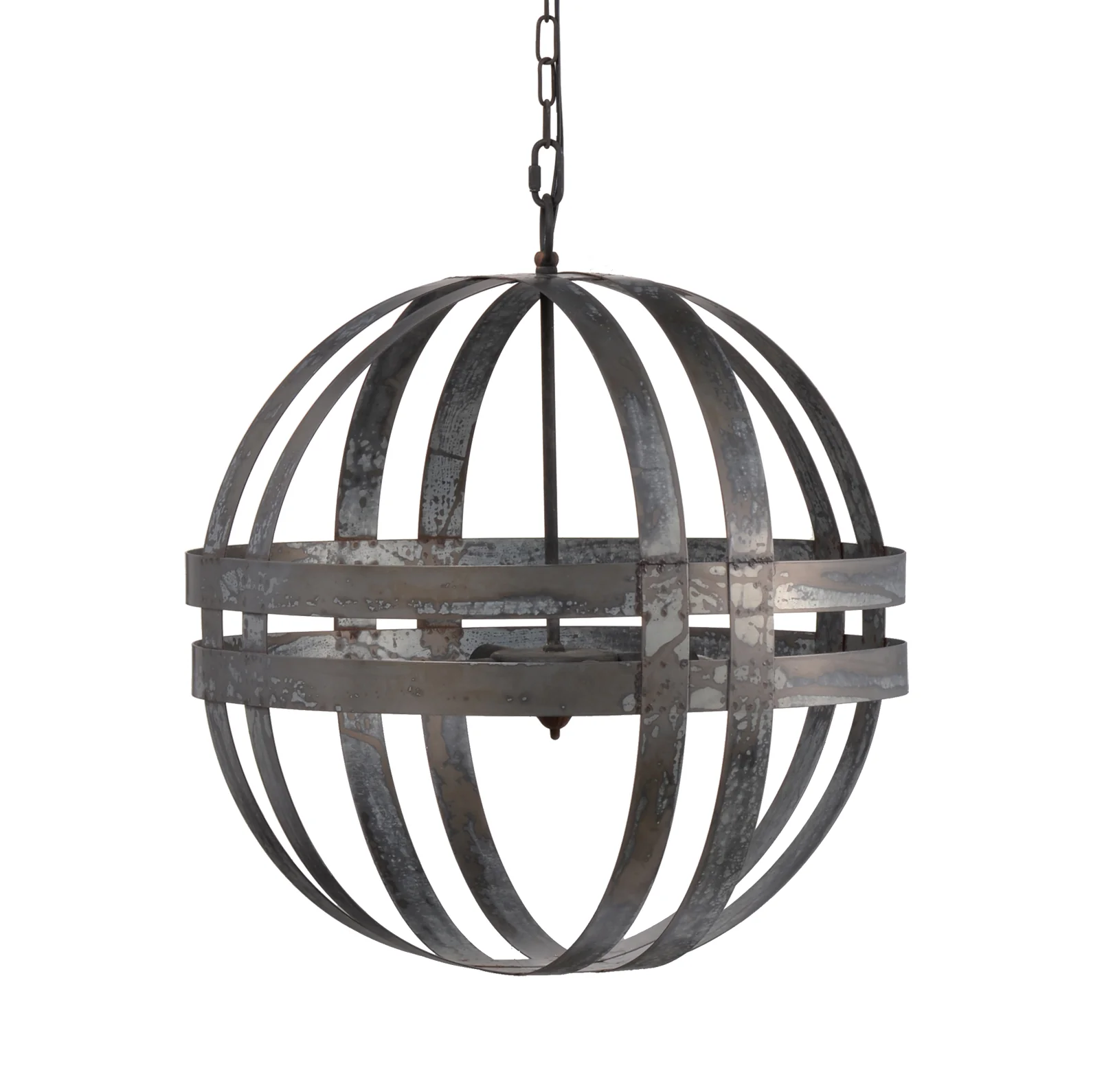 4 - Light Galvanized Chandelier - Image 9