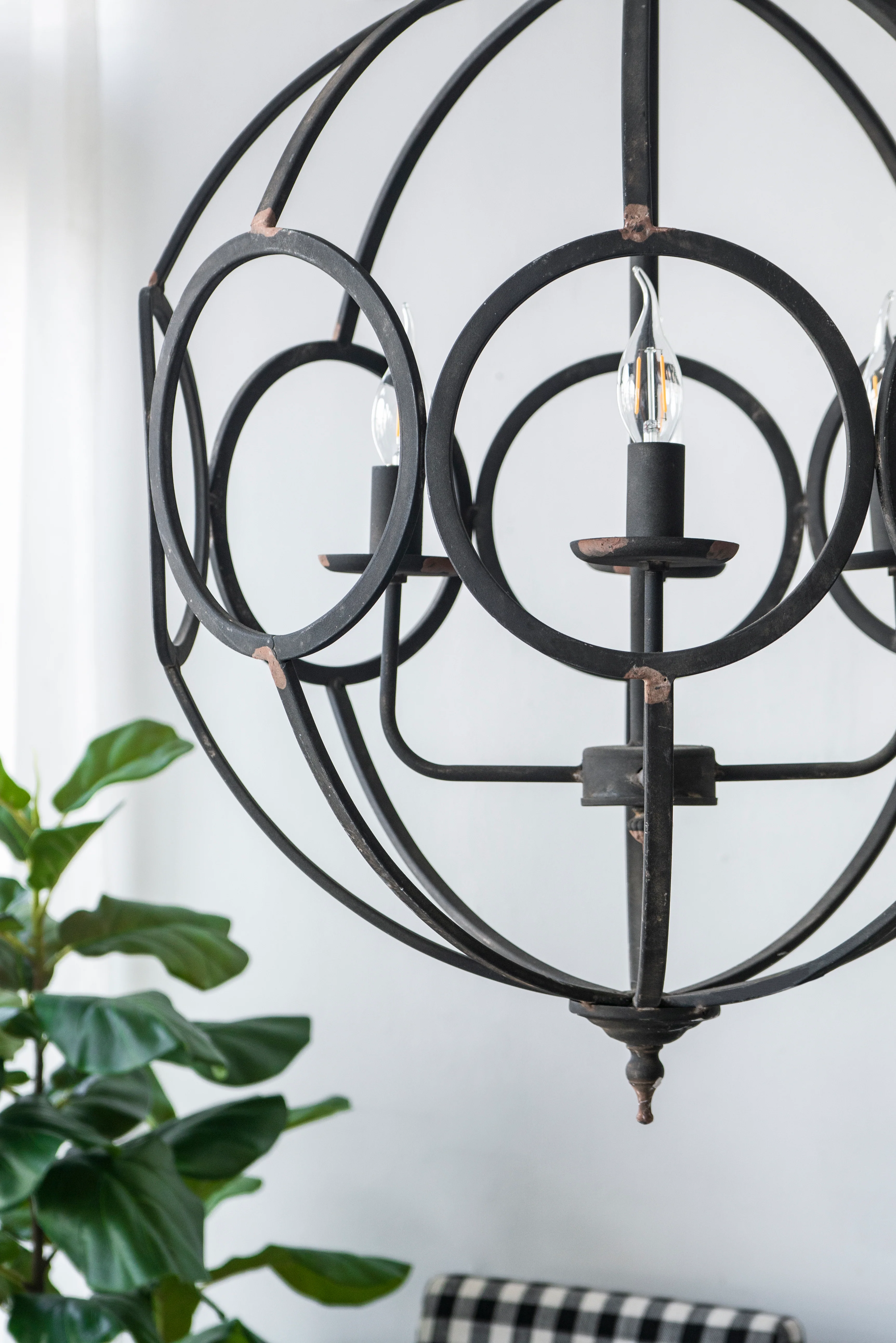 4 - Light Metal Chandelier - Image 6