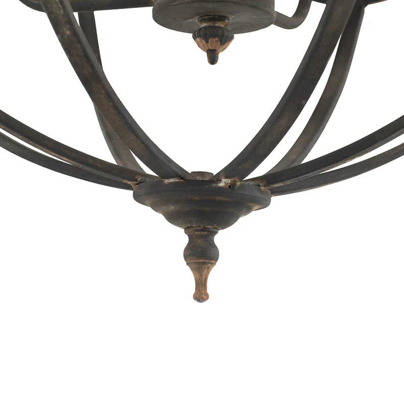 4 - Light Metal Chandelier - Image 9