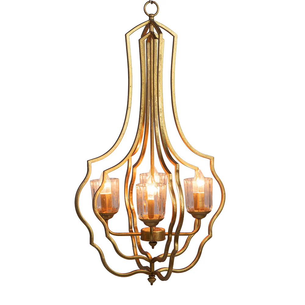 4-Light Metal Chandelier