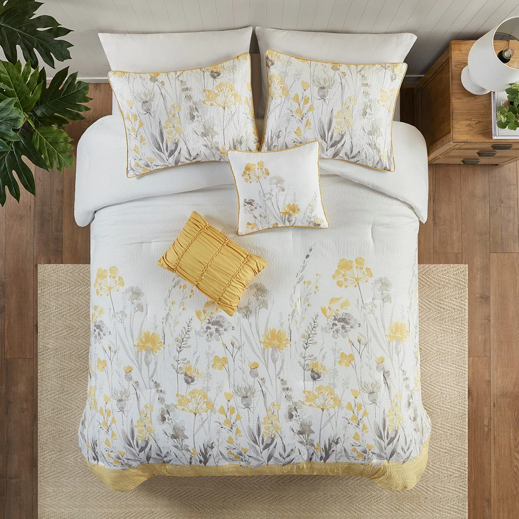 5 Piece Seersucker Comforter Set with Throw Pillows - Image 21