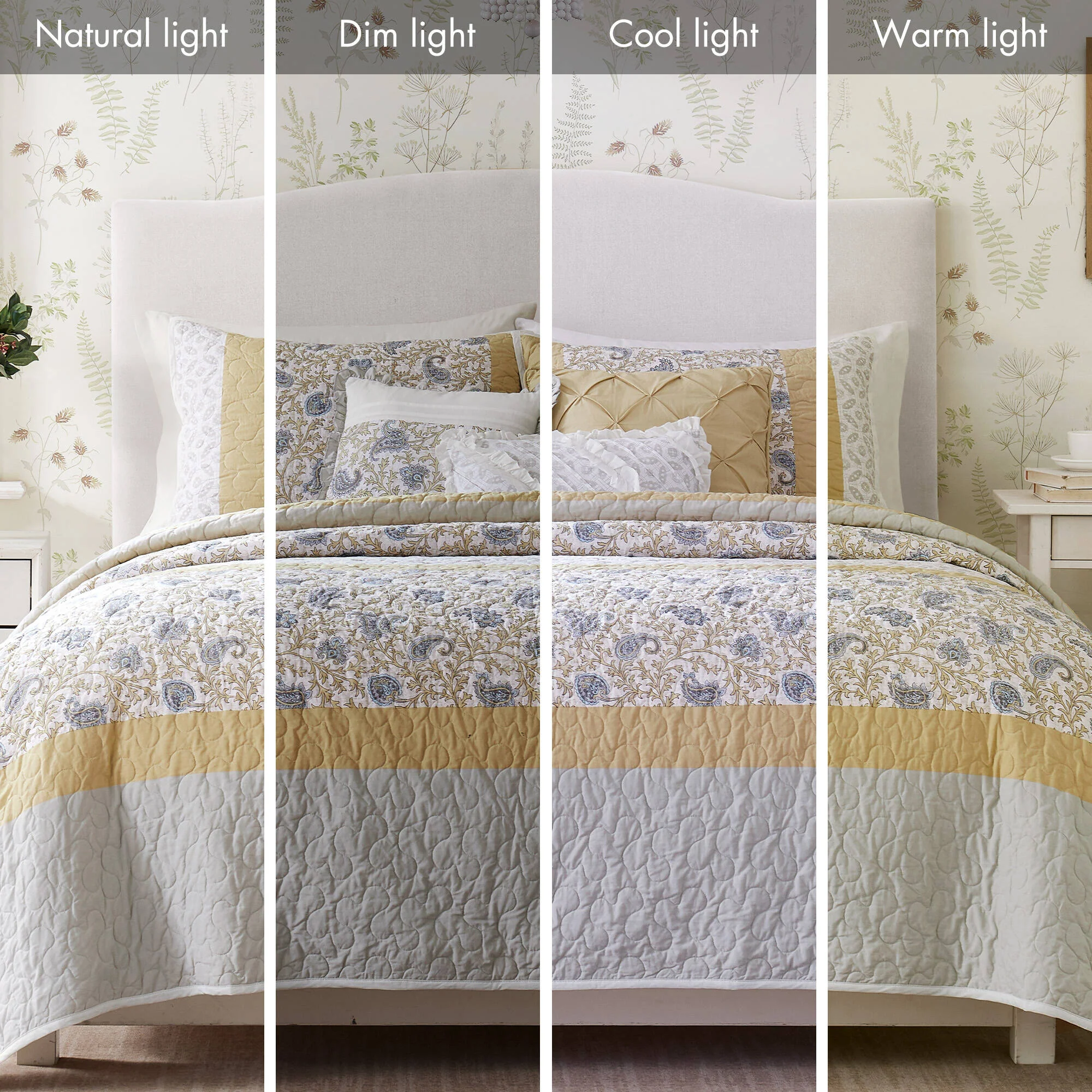 6 Piece Cotton Percale Quilt Set with Throw Pillows - Image 15