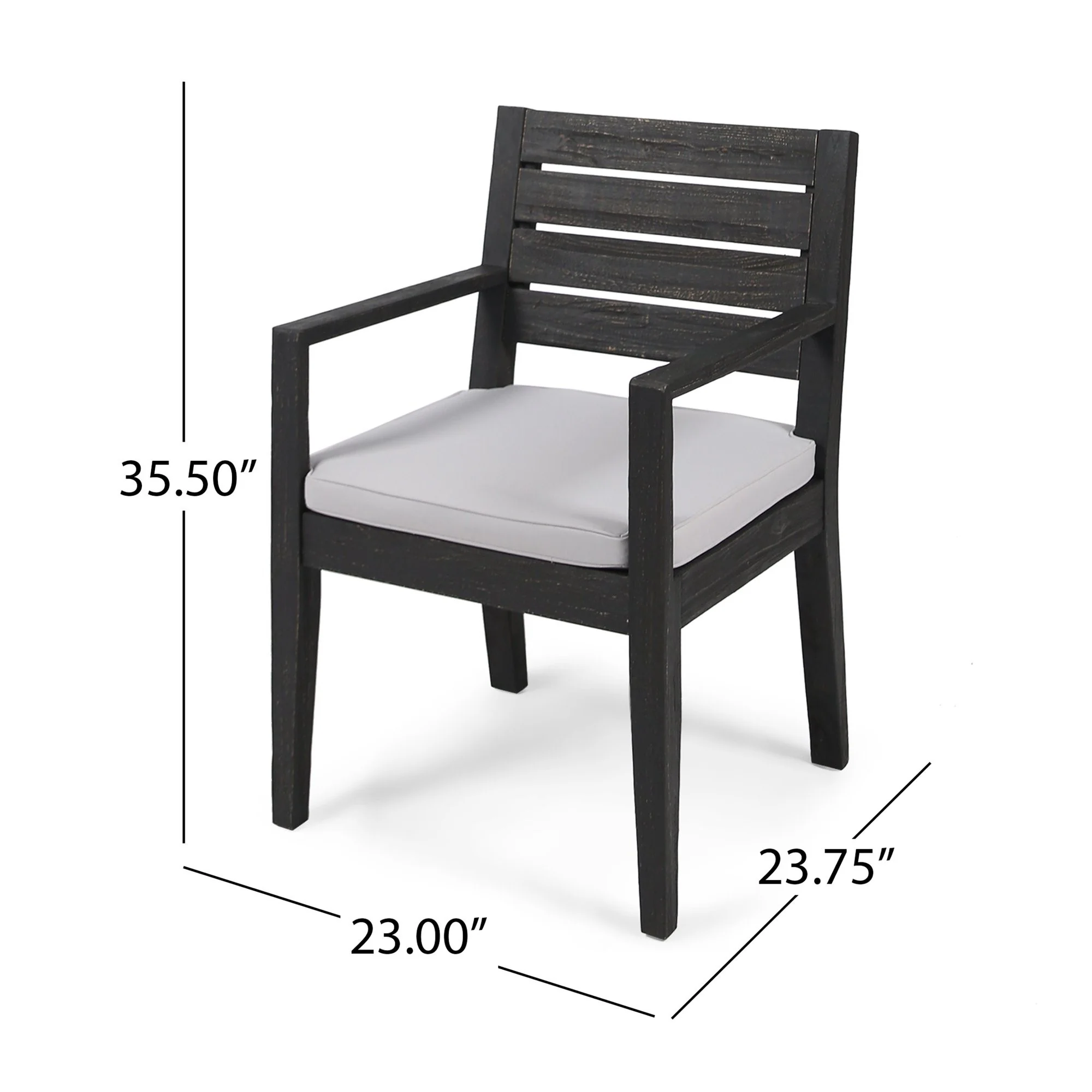 6-Seat Acacia Wood Outdoor Dining Set - Image 4