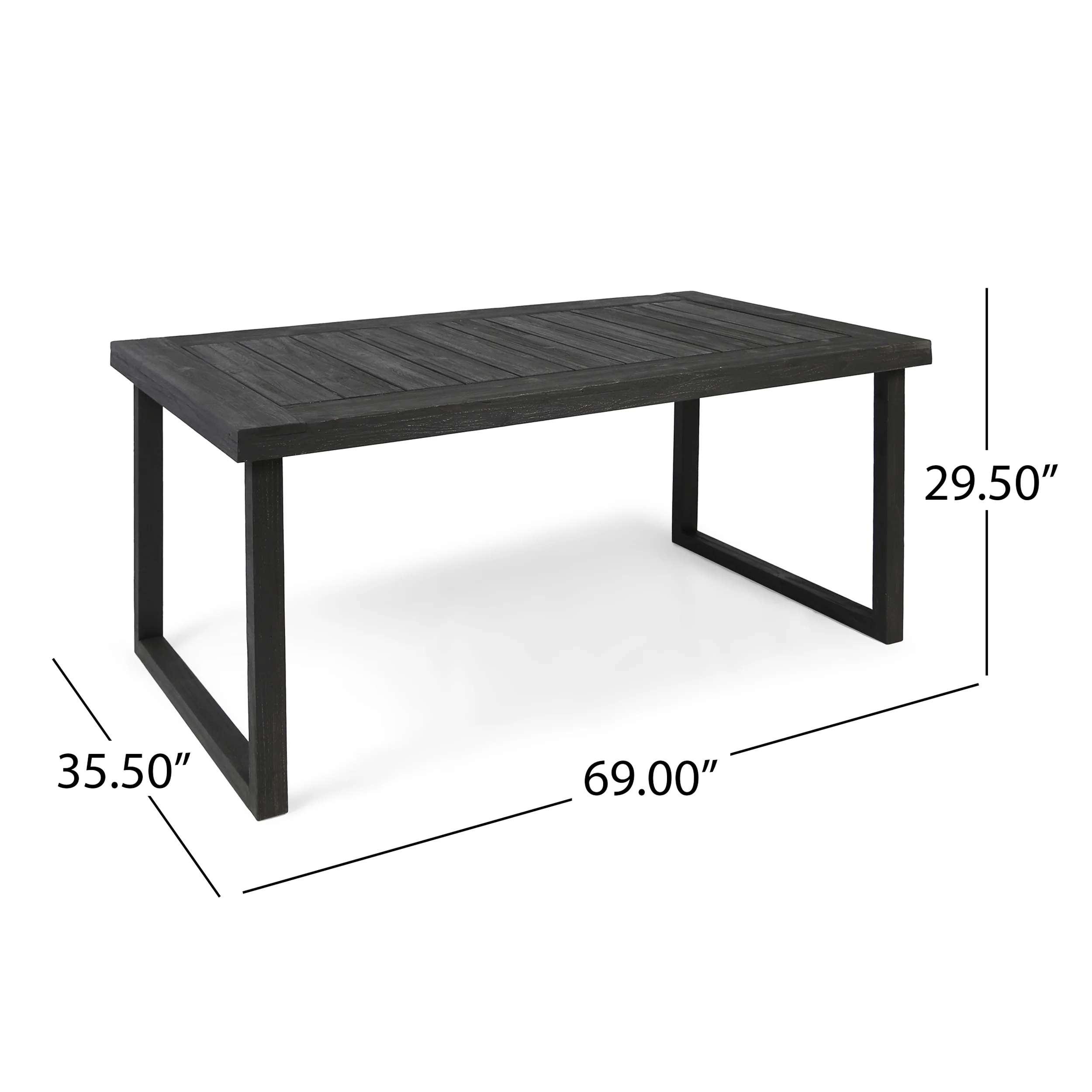 6-Seat Acacia Wood Outdoor Dining Set - Image 9