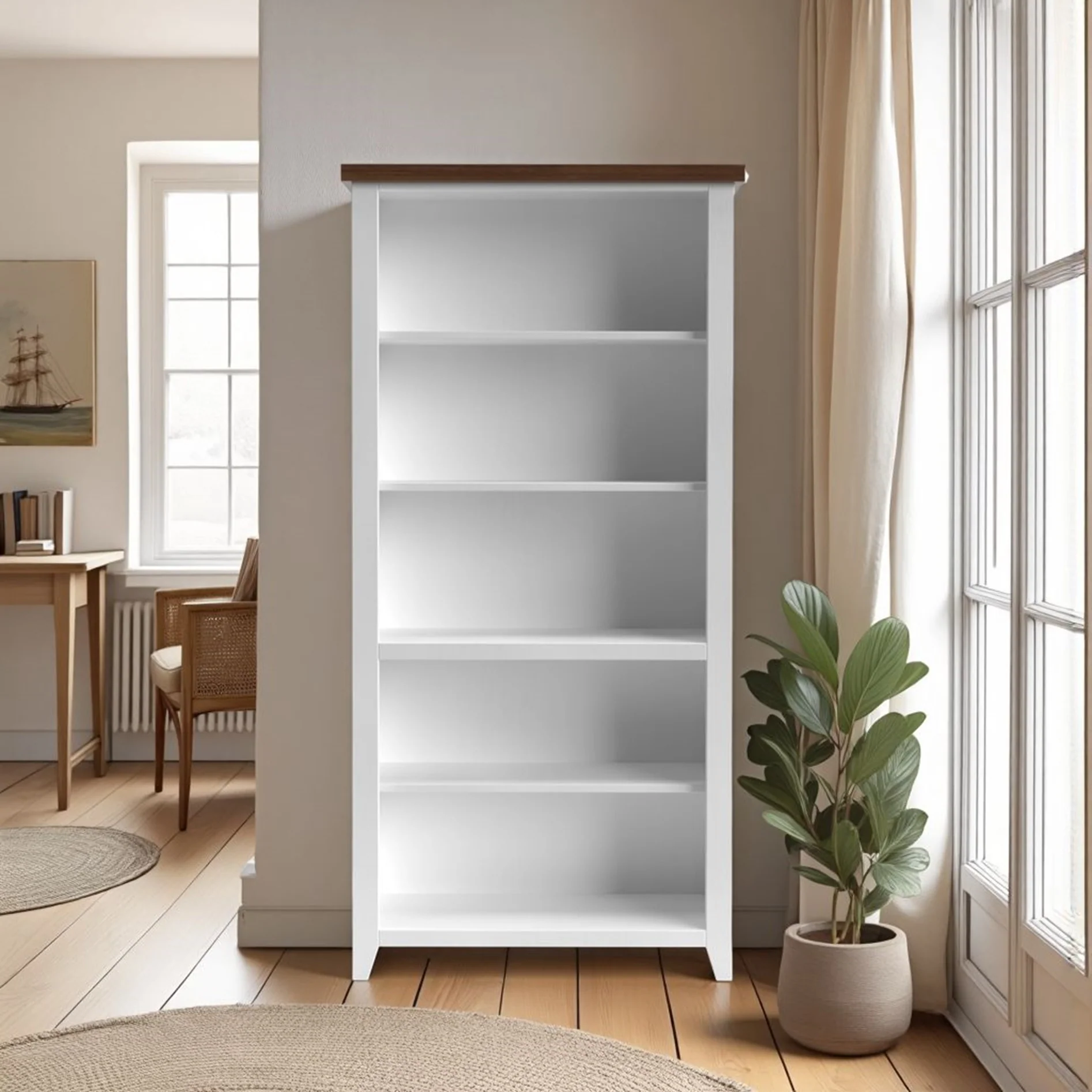 Magnolia 5-Shelf Farmhouse Bookcase - Image 7
