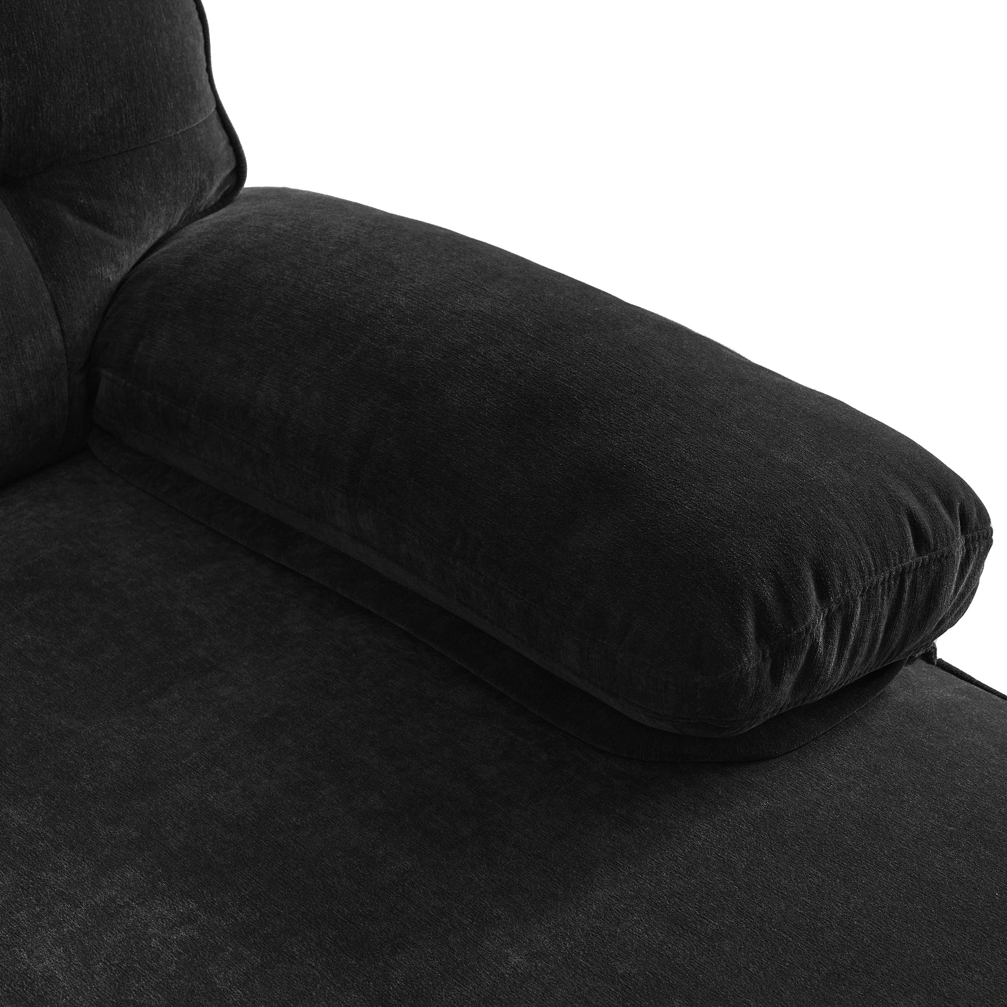Modern Tufted Velvet L-Shape Sofa - Image 34