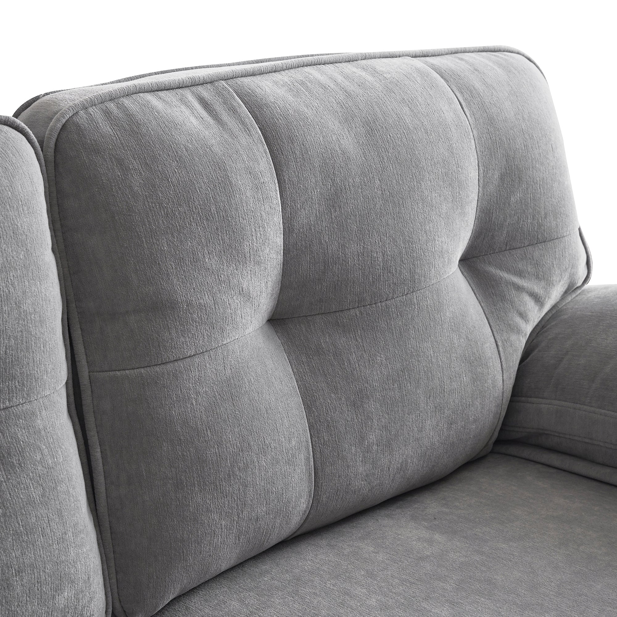 Modern Tufted Velvet L-Shape Sofa - Image 51