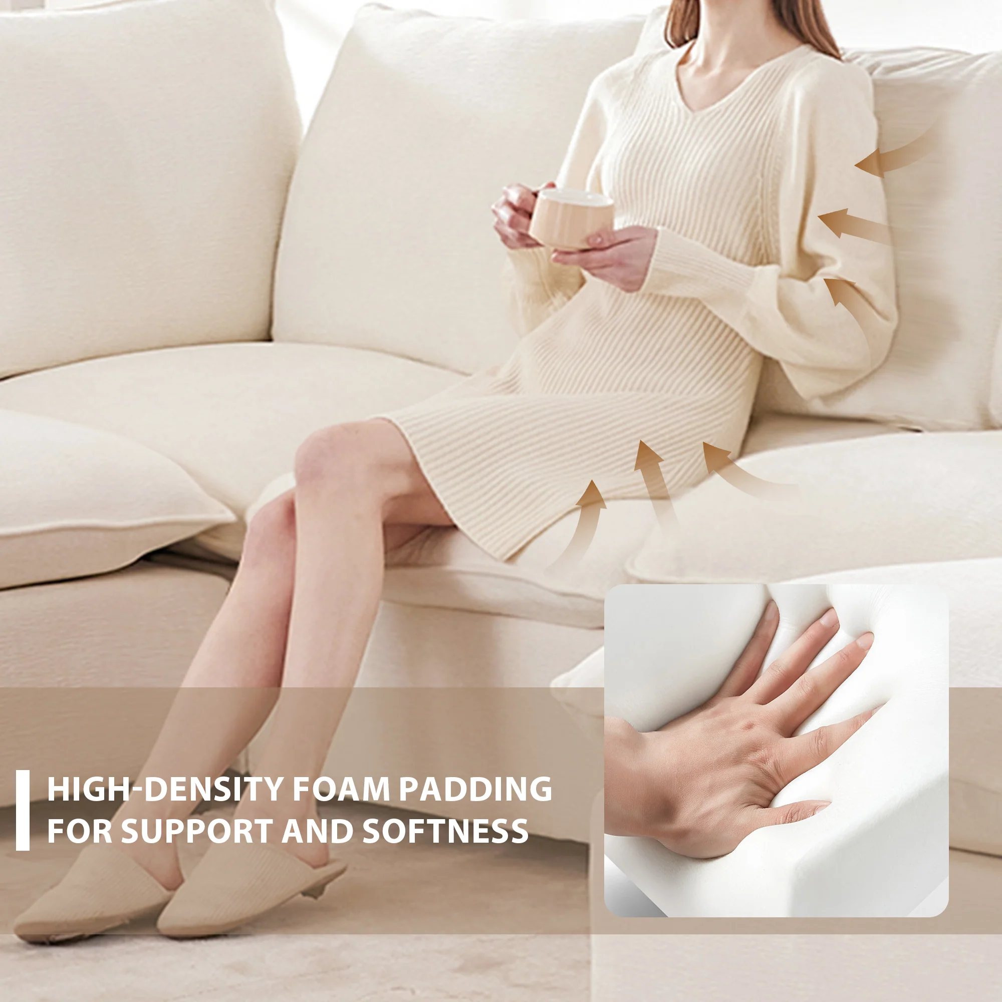 Chenille Modular L-Shape Sofa - Image 29