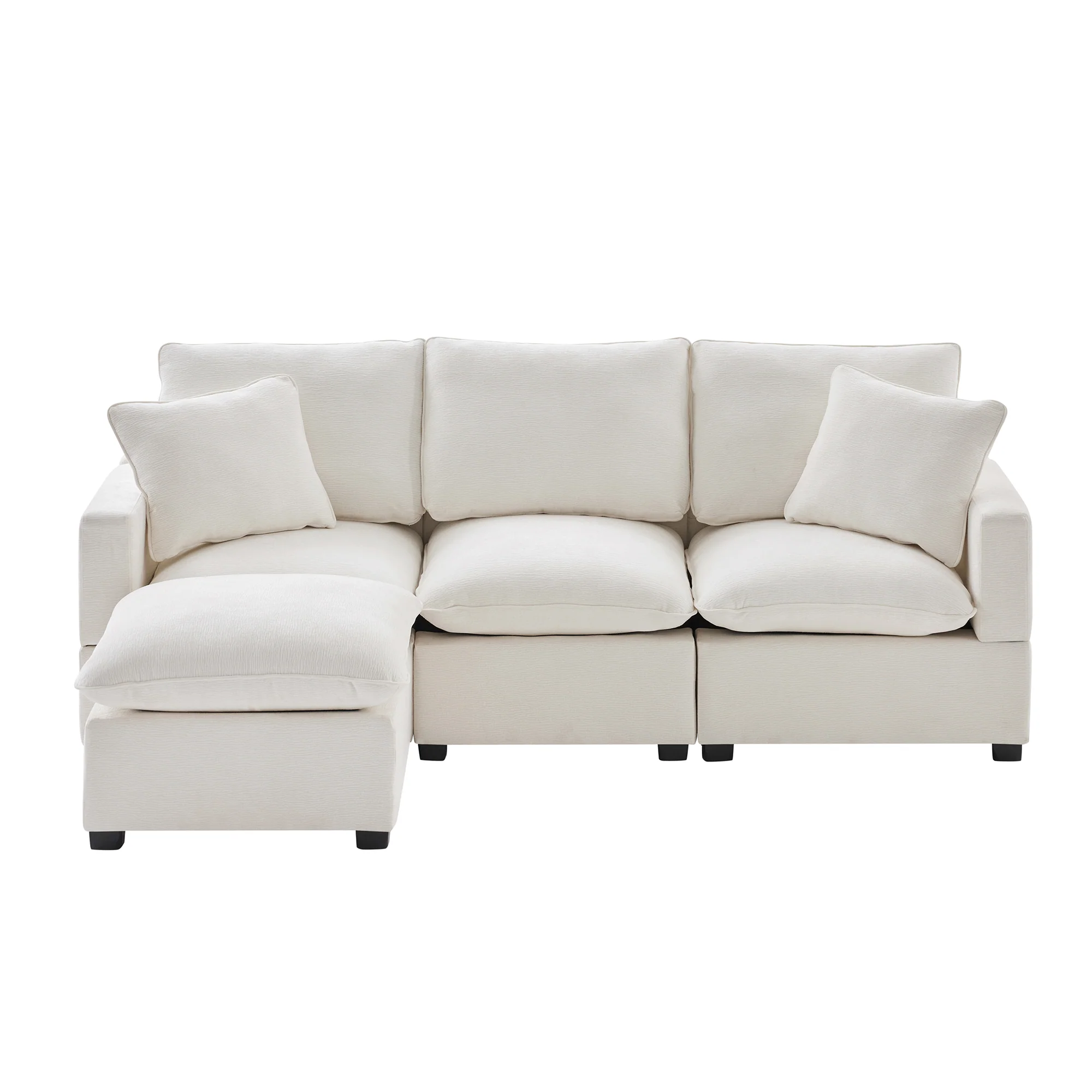 Chenille Modular L-Shape Sofa - Image 34