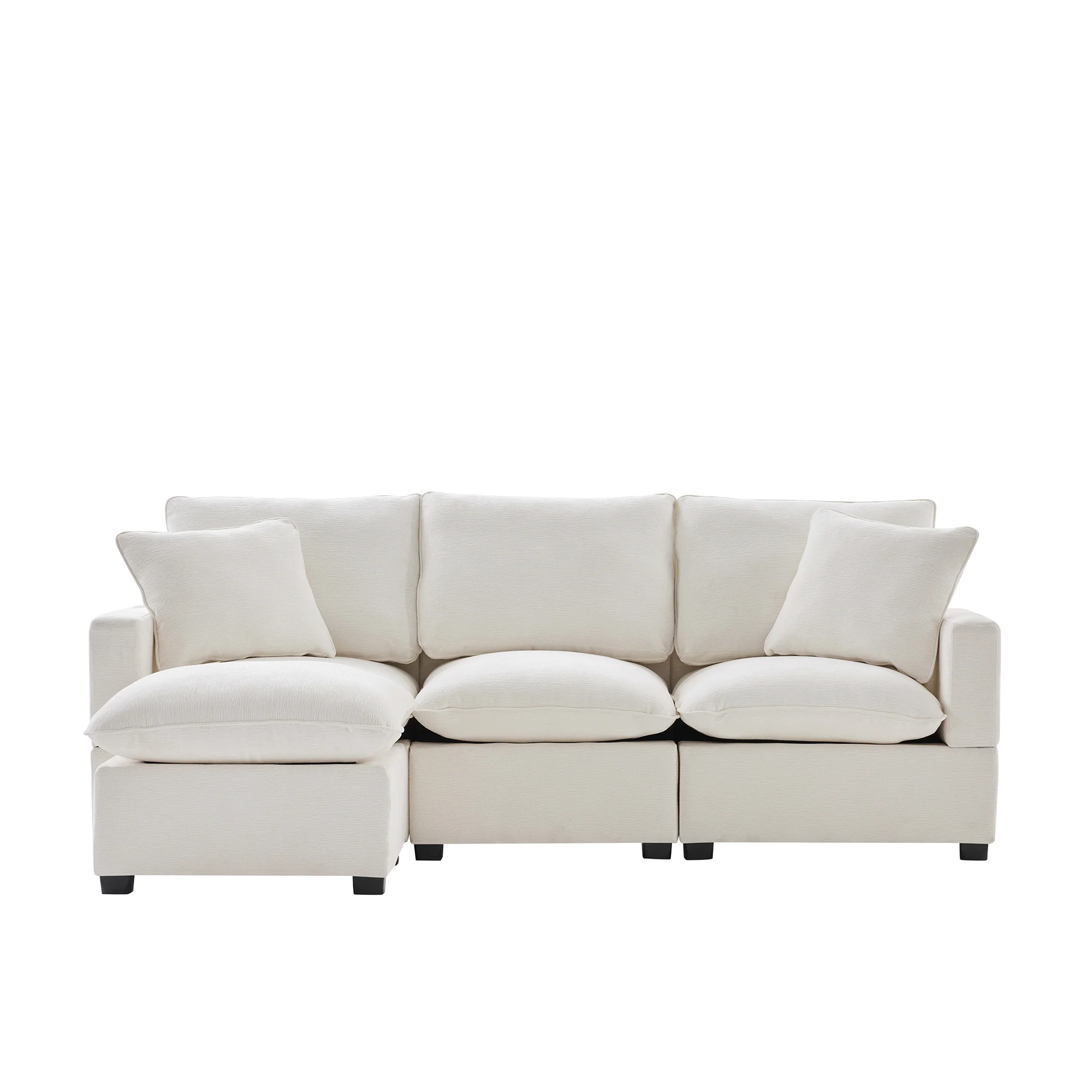 Chenille Modular L-Shape Sofa - Image 35