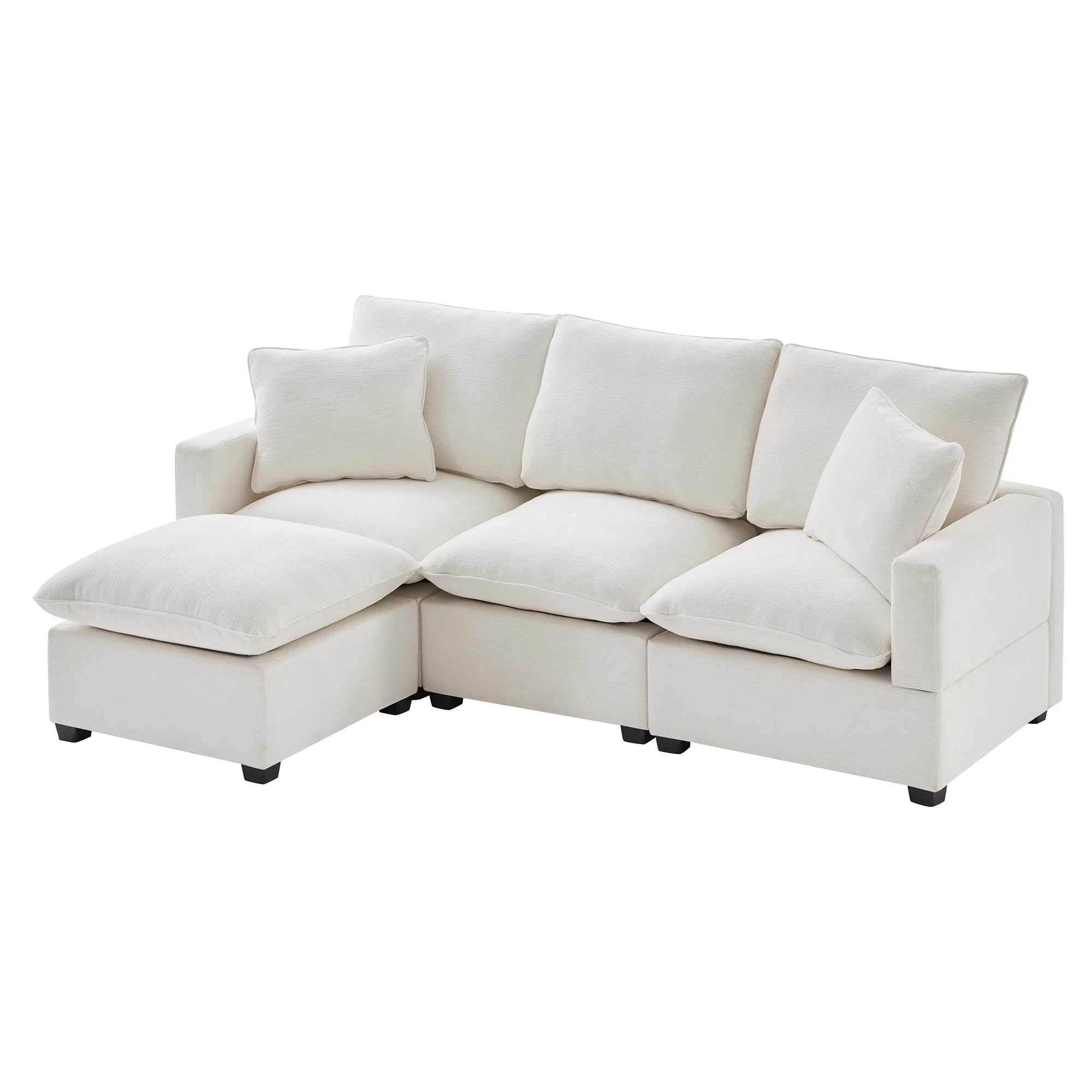Chenille Modular L-Shape Sofa - Image 36